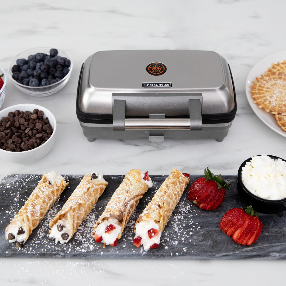 Chef's Choice WACC34 Waffle Pizzelle Maker, in Stainless Steel (WACC34SS13)