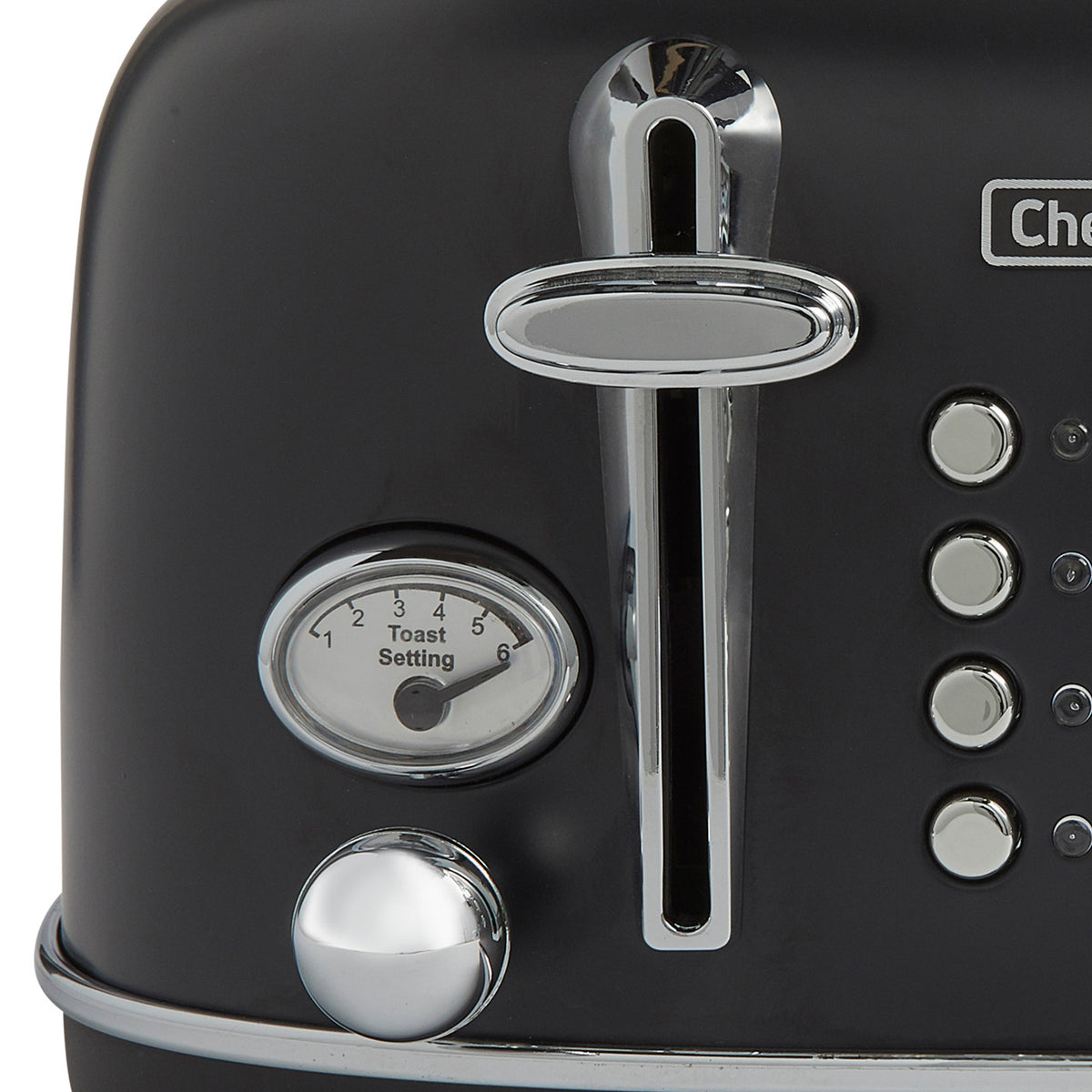 Chef's Choice TTCC4SMB13 Gourmezza 4-Slice Toaster with 5 Functions and 6 Shade Settings, in Matte Black