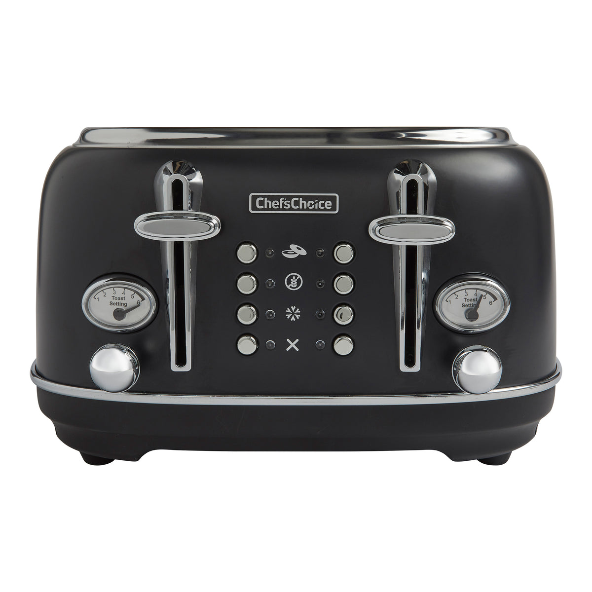 Chef's Choice TTCC4SMB13 Gourmezza 4-Slice Toaster with 5 Functions and 6 Shade Settings, in Matte Black