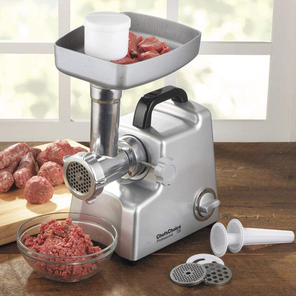 Chef's Choice 720 Model 720 Professional Large Capacity Meat Grinder, in Stainless Steel (7200000)