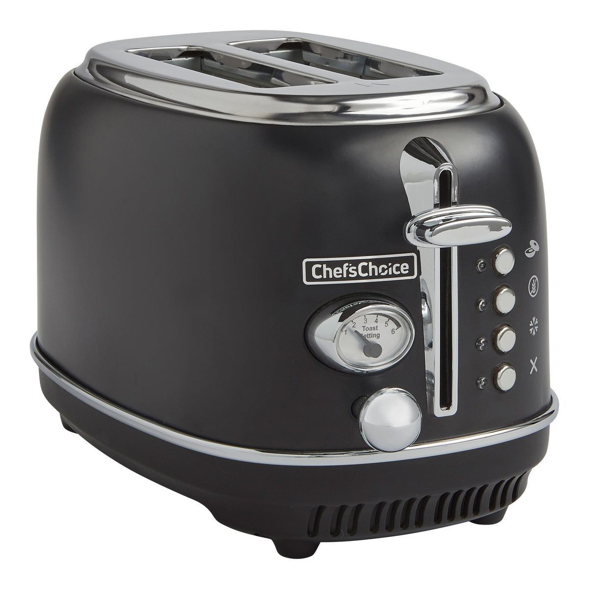 Chef's Choice TTCC2SMB13 Gourmezza 2-Slice Toaster with 5 Functions and 6 Shade Settings, in Matte Black