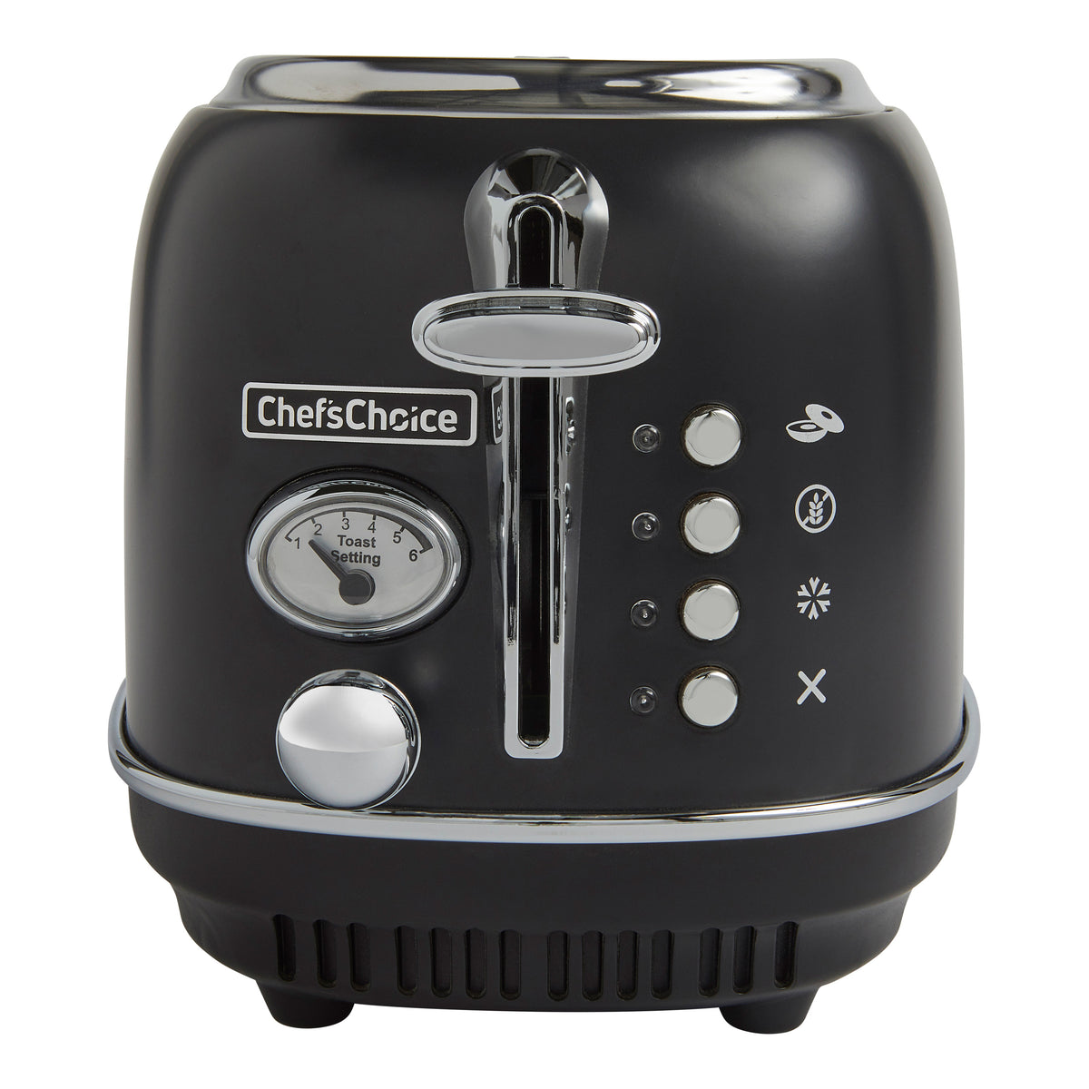 Chef's Choice TTCC2SMB13 Gourmezza 2-Slice Toaster with 5 Functions and 6 Shade Settings, in Matte Black