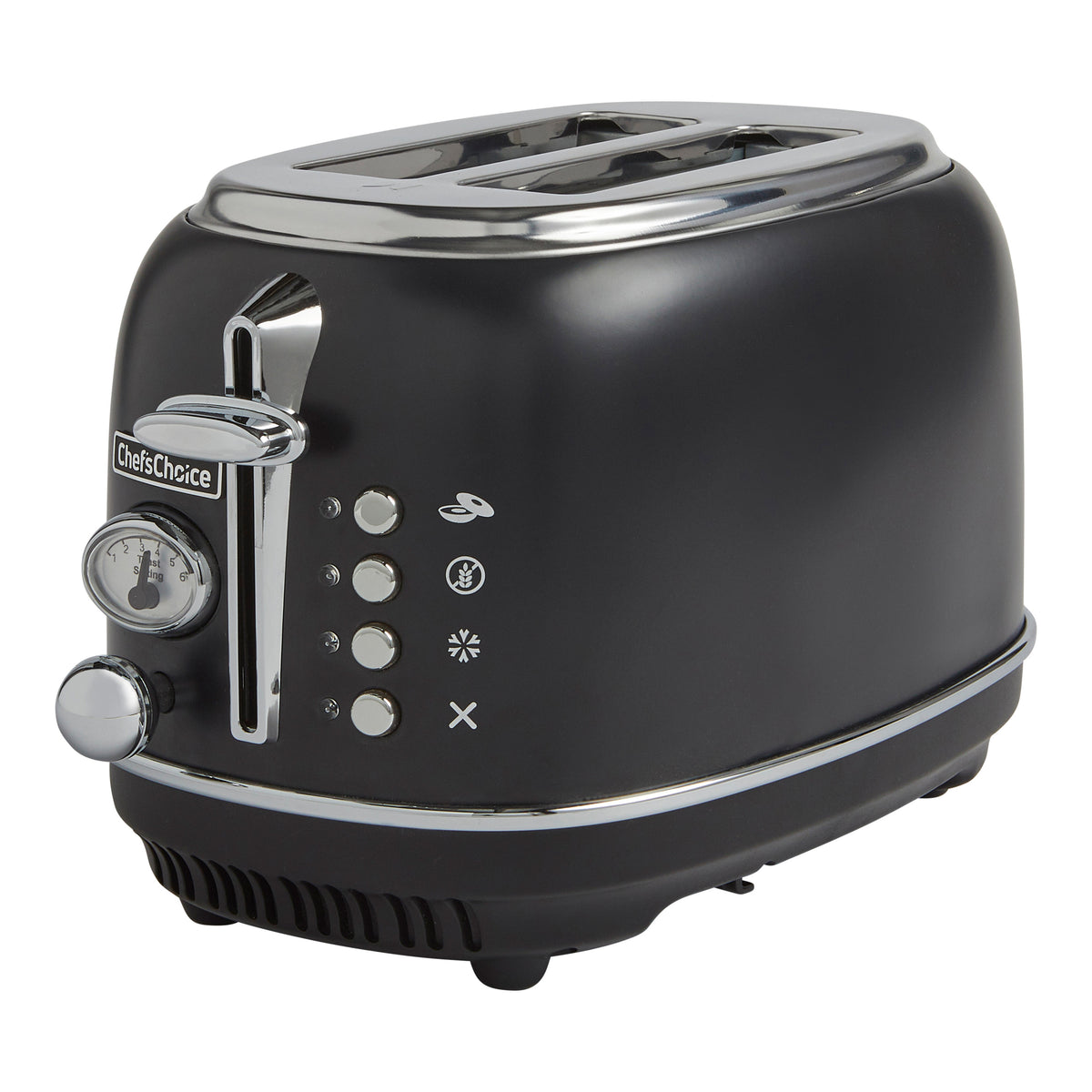 Chef's Choice TTCC2SMB13 Gourmezza 2-Slice Toaster with 5 Functions and 6 Shade Settings, in Matte Black