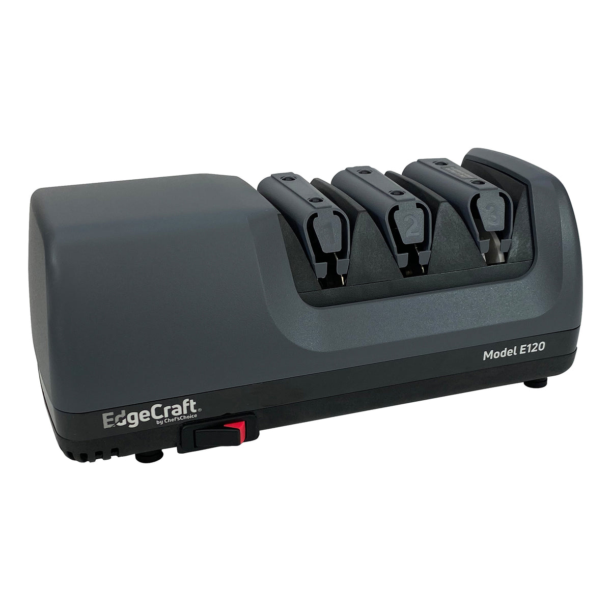 Edgecraft 120 Professional Electric Knife Sharpener, 3-Stage 20-Degree Trizor, in Gray (SHE120GY11)