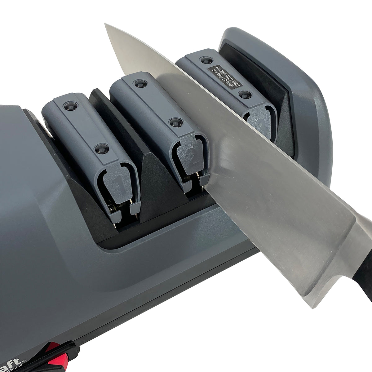 Edgecraft 120 Professional Electric Knife Sharpener, 3-Stage 20-Degree Trizor, in Gray (SHE120GY11)