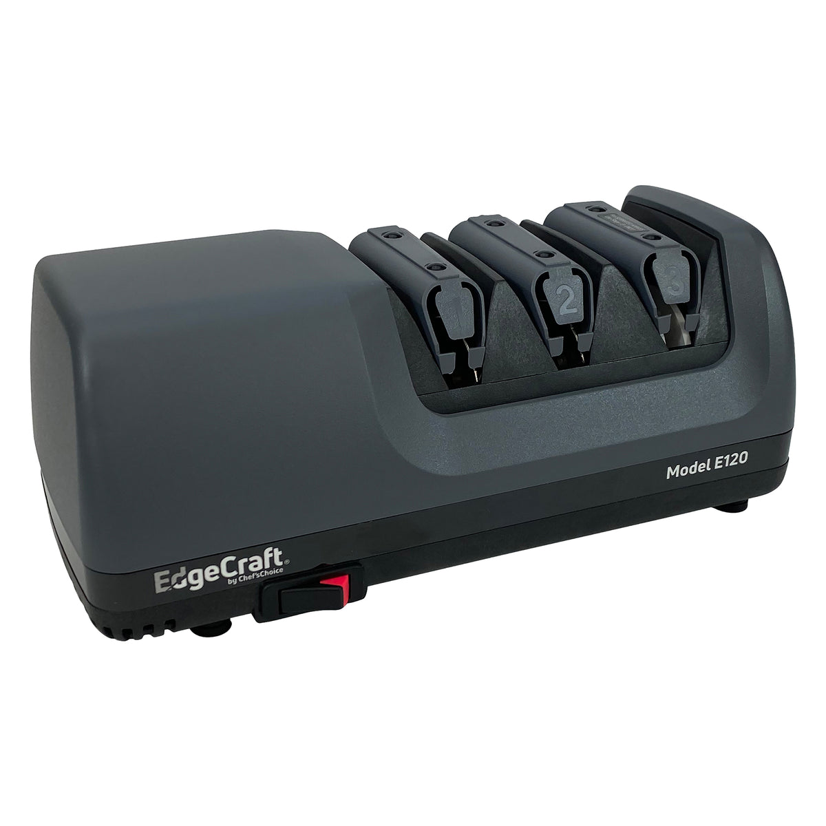 Edgecraft 120 Professional Electric Knife Sharpener, 3-Stage 20-Degree Trizor, in Gray (SHE120GY11)