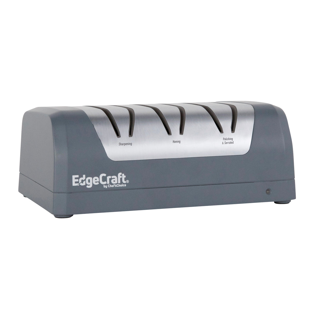 Edgecraft EDCB320 Rechargeable Three-Stage DC 320 Electric Knife Sharpener, for Most Outdoor and Household Knives, in Ice Gray (SHE32BGY11)