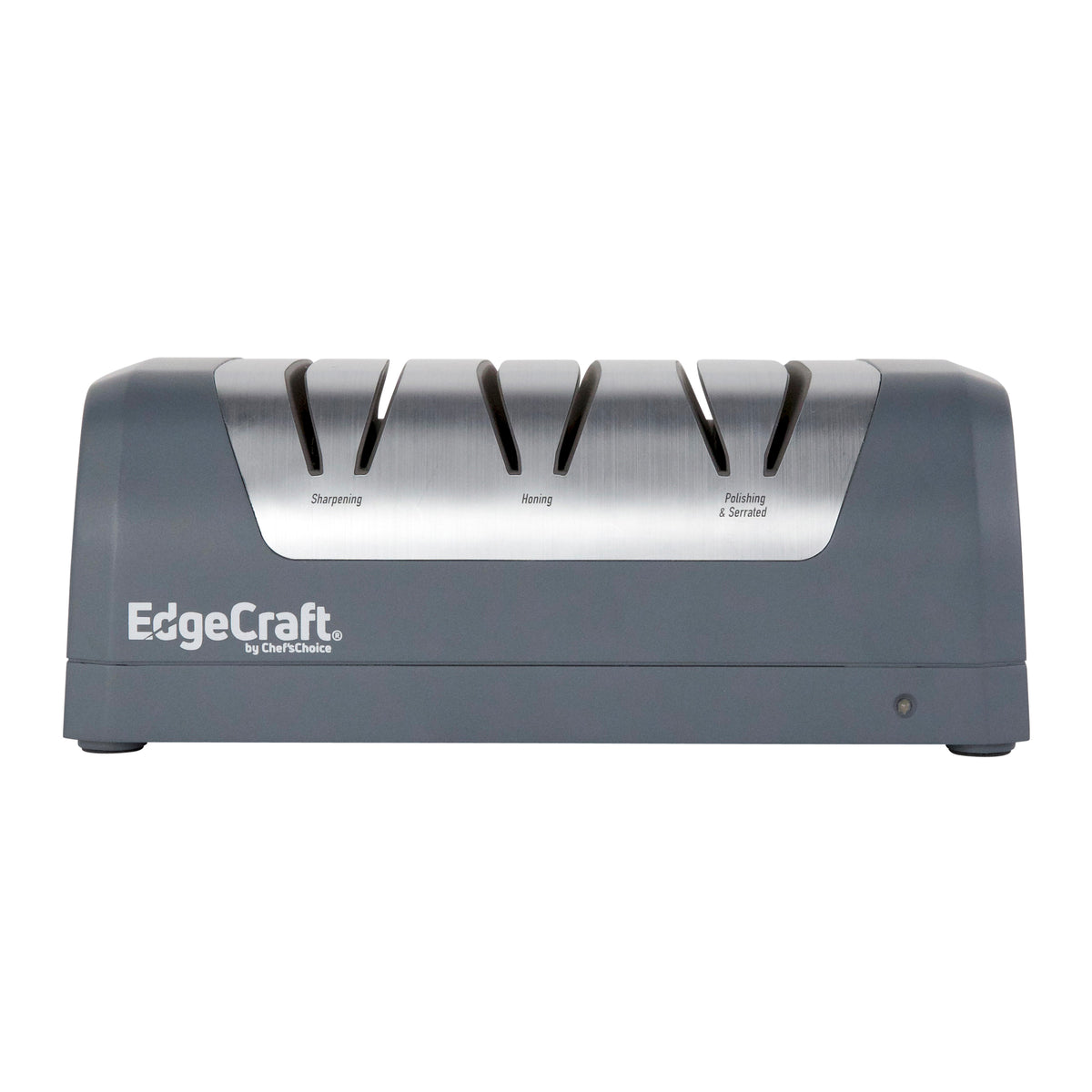 Edgecraft EDCB320 Rechargeable Three-Stage DC 320 Electric Knife Sharpener, for Most Outdoor and Household Knives, in Ice Gray (SHE32BGY11)