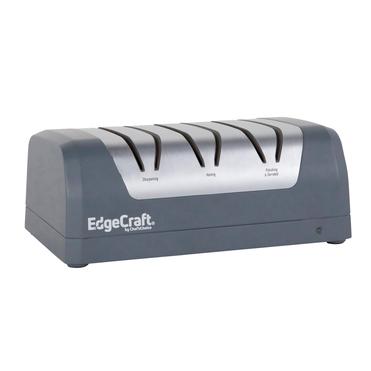 Edgecraft EDCB320 Rechargeable Three-Stage DC 320 Electric Knife Sharpener, for Most Outdoor and Household Knives, in Ice Gray (SHE32BGY11)