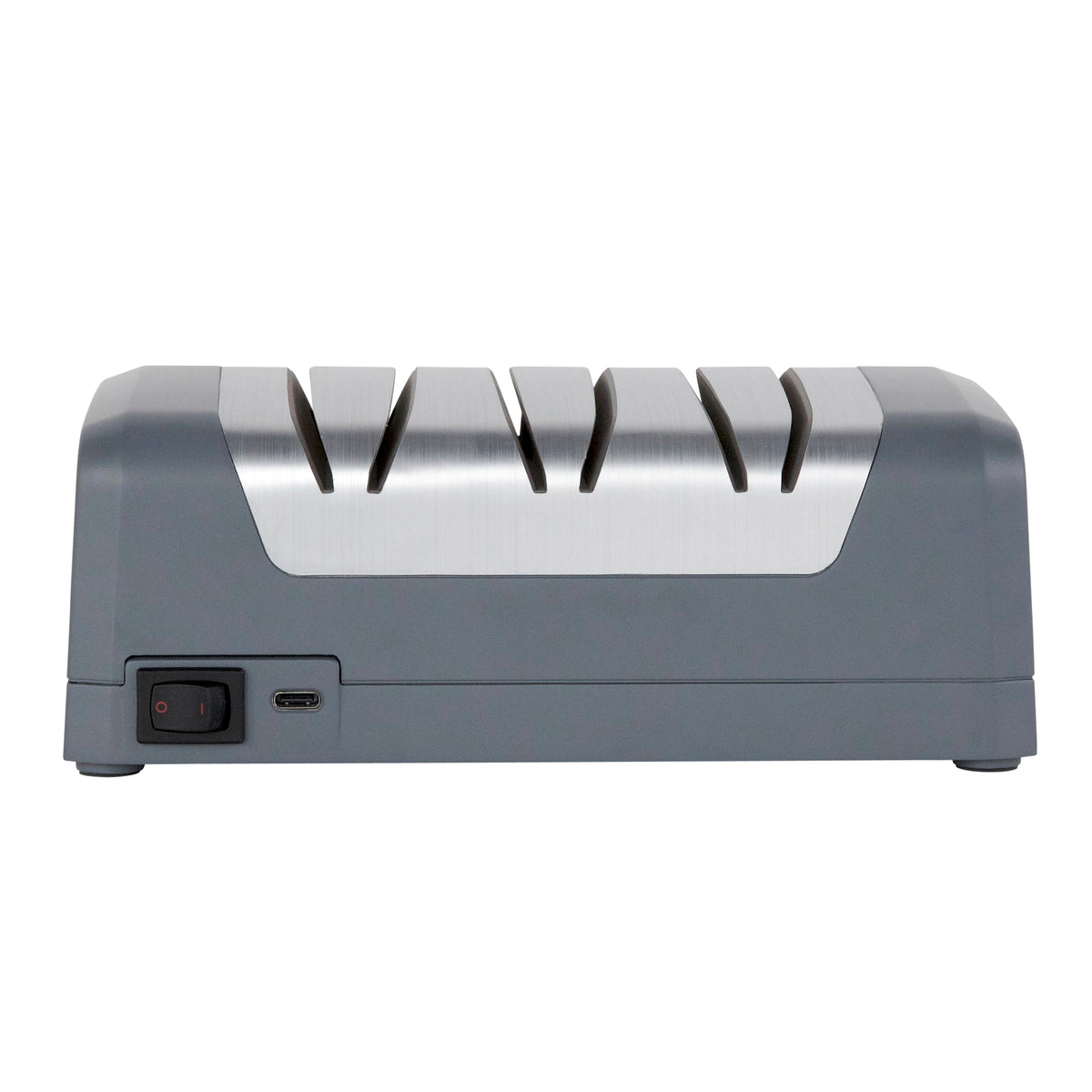 Edgecraft EDCB320 Rechargeable Three-Stage DC 320 Electric Knife Sharpener, for Most Outdoor and Household Knives, in Ice Gray (SHE32BGY11)