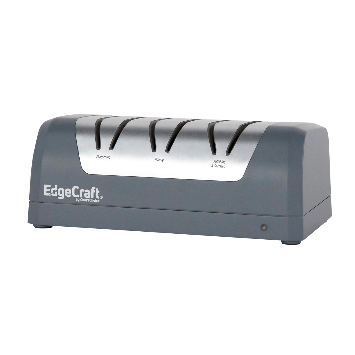 Edgecraft EDCB320 Rechargeable Three-Stage DC 320 Electric Knife Sharpener, for Most Outdoor and Household Knives, in Ice Gray (SHE32BGY11)