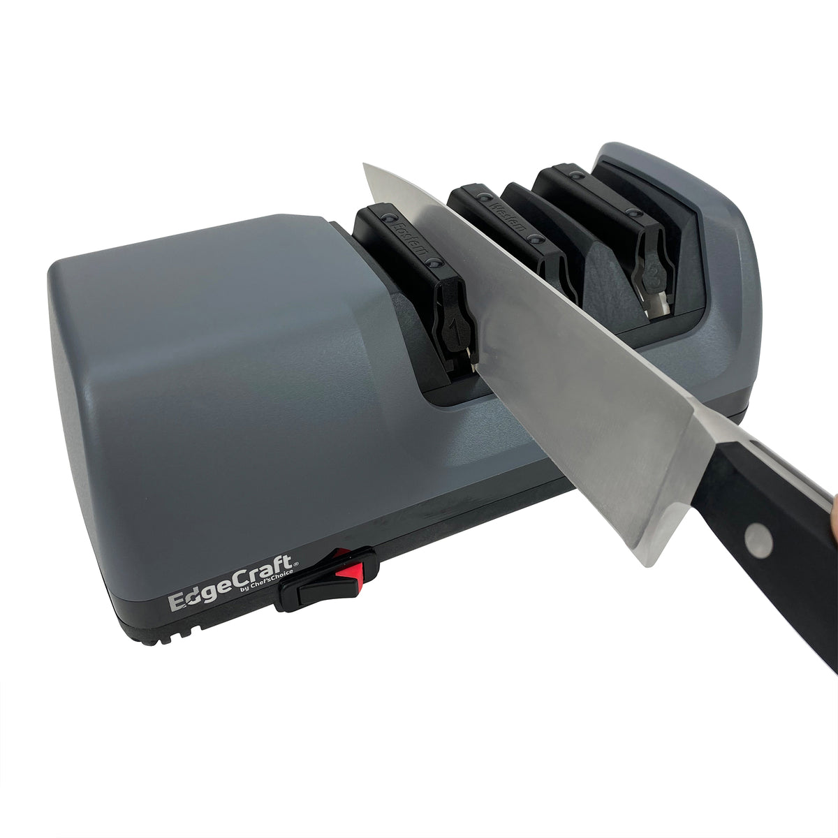 Edgecraft 1520 AngleSelect Professional Electric Knife Sharpener, 3-Stage 15 or 20-Degree Trizor, in Gray (SHE152GY11)