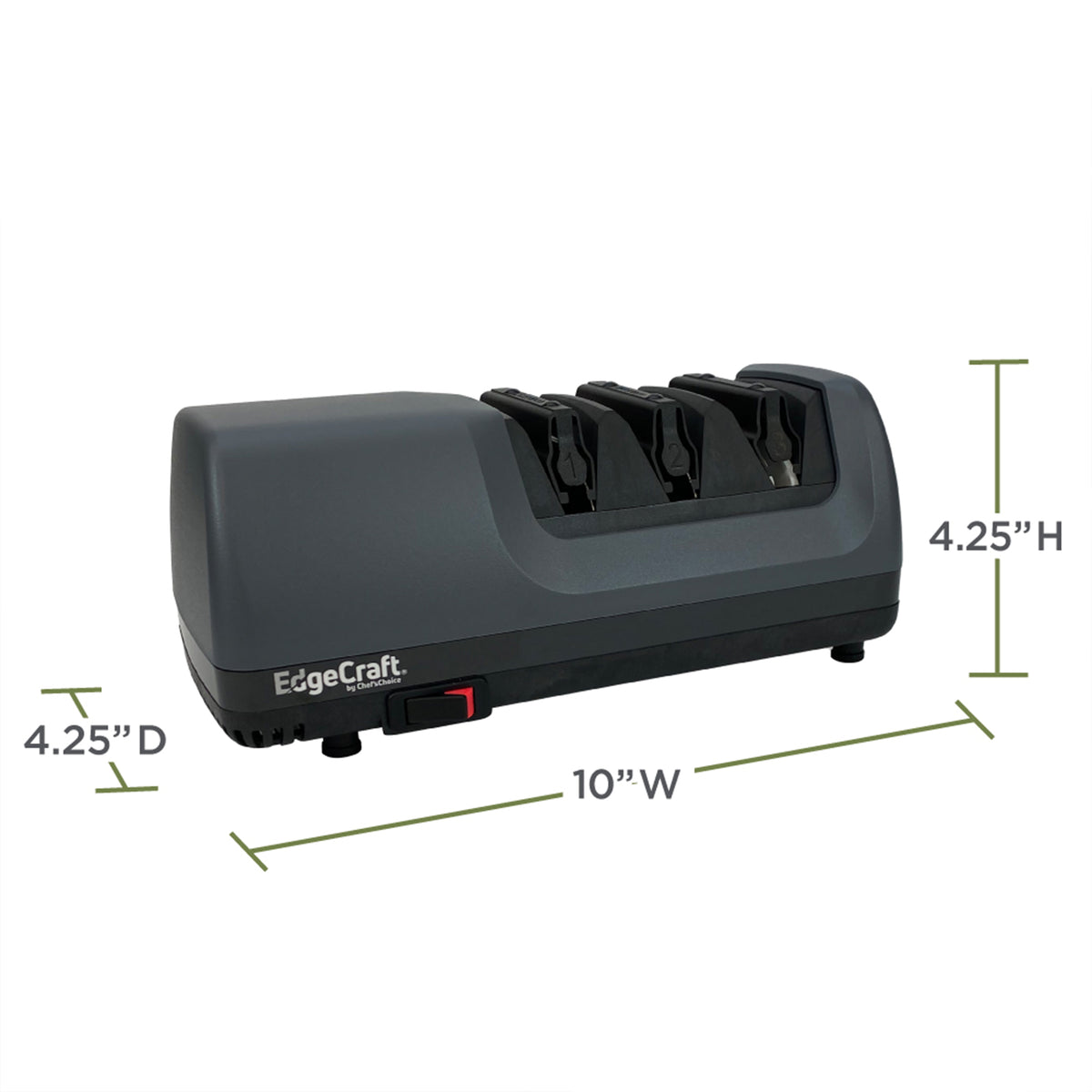 Edgecraft 1520 AngleSelect Professional Electric Knife Sharpener, 3-Stage 15 or 20-Degree Trizor, in Gray (SHE152GY11)