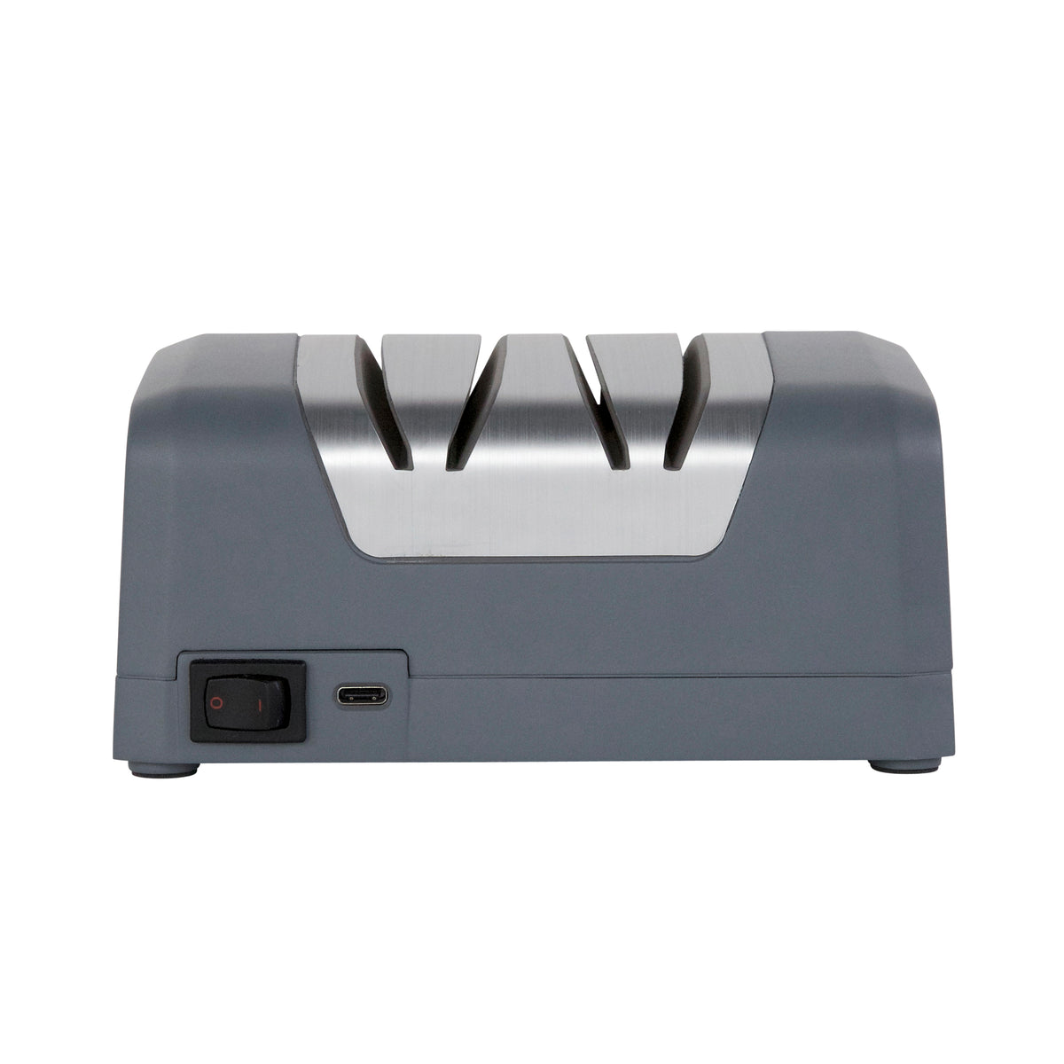 Edgecraft EDCB220 Rechargeable Two-Stage DC 220 Electric Knife Sharpener, for Most Outdoor and Household Knives, in Ice Gray (SHE22BGY11)