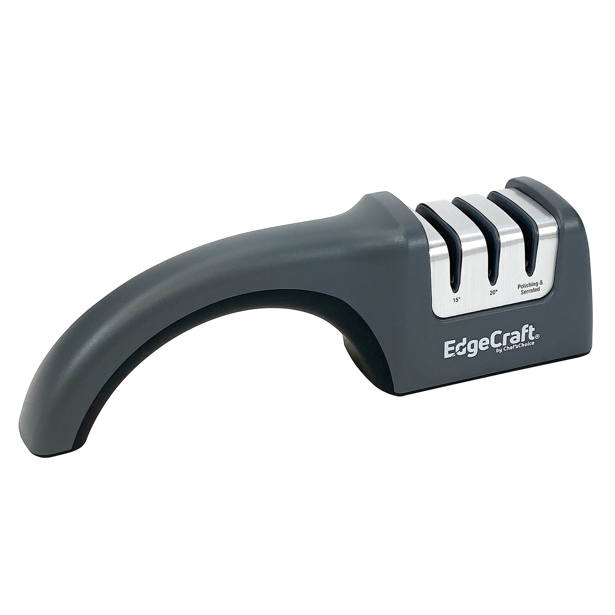 Edgecraft 4635 AngleSelect Manual Knife Sharpener, 2-Stage 15 or 20-Degree Dizor, in Gray (SHE635GY12)