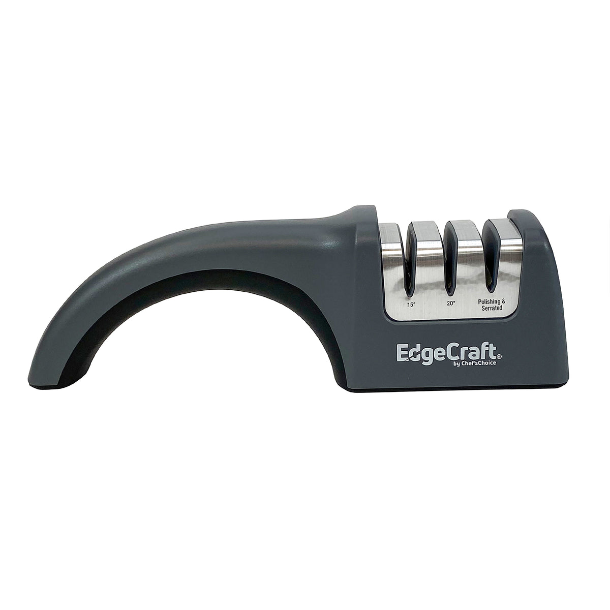 Edgecraft 4635 AngleSelect Manual Knife Sharpener, 2-Stage 15 or 20-Degree Dizor, in Gray (SHE635GY12)