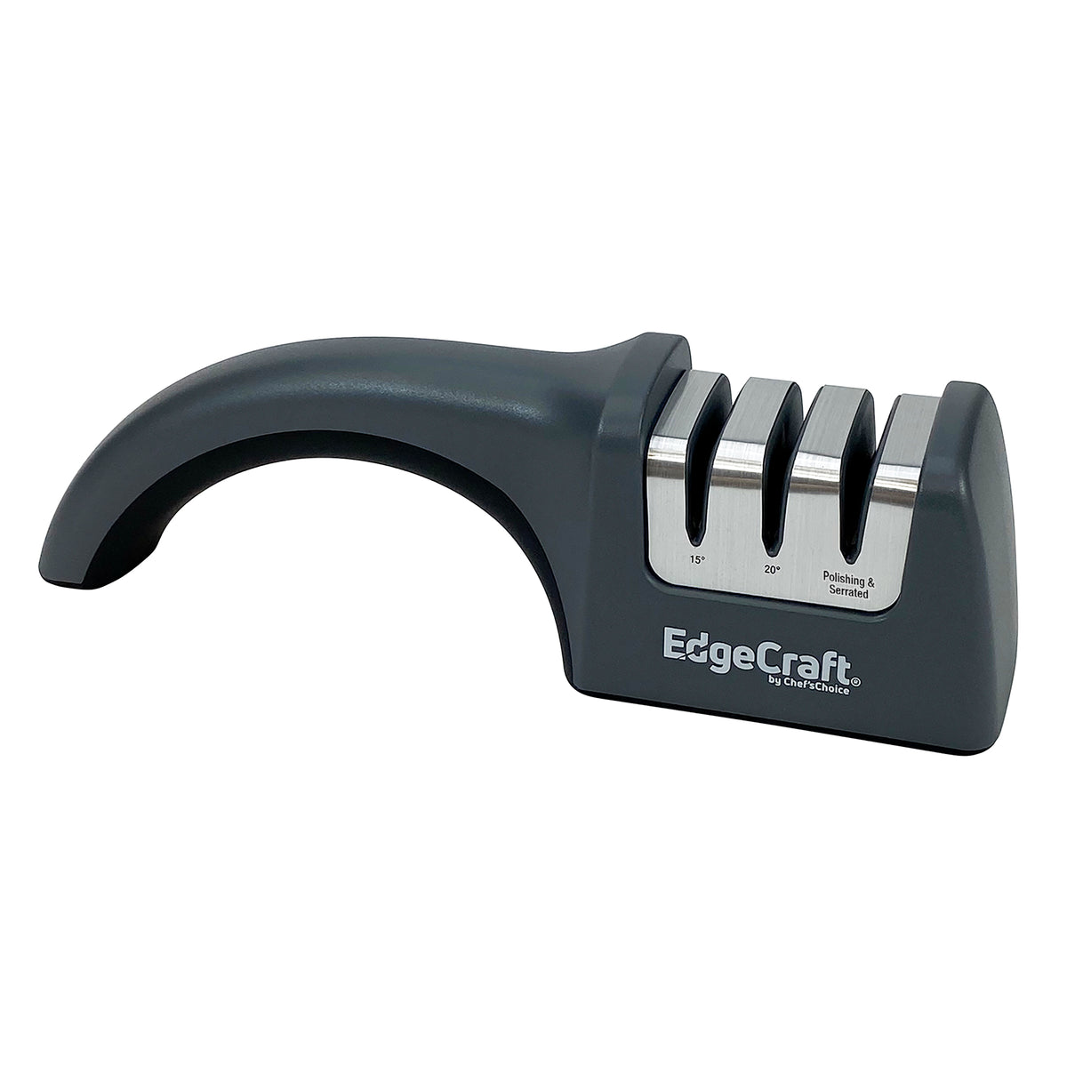 Edgecraft 4635 AngleSelect Manual Knife Sharpener, 2-Stage 15 or 20-Degree Dizor, in Gray (SHE635GY12)