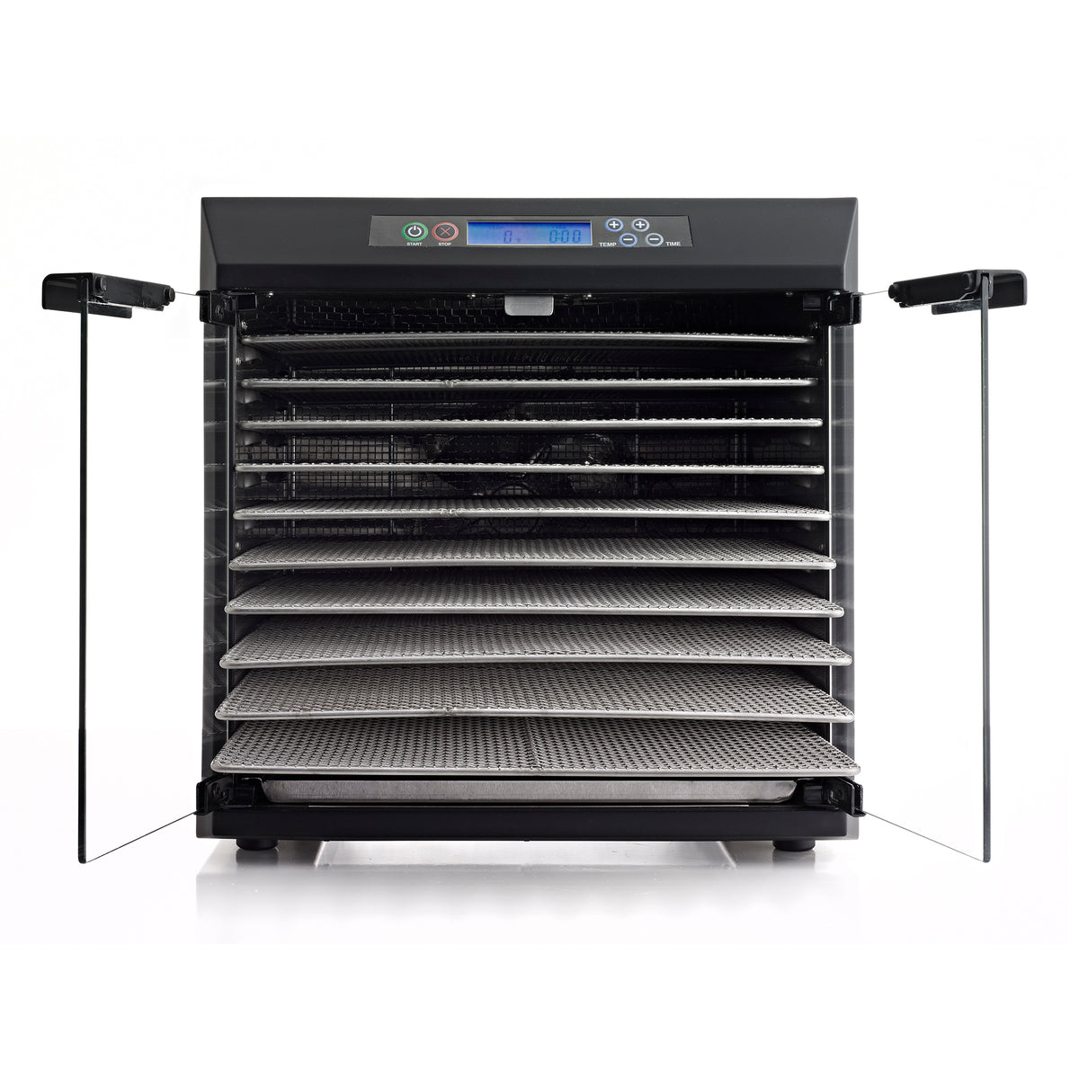 Excalibur EXC10EL 10 Tray Commercial Food Dehydrator with Adjustable Temperature Control and Two 99-Hour Timers, in Stainless Steel