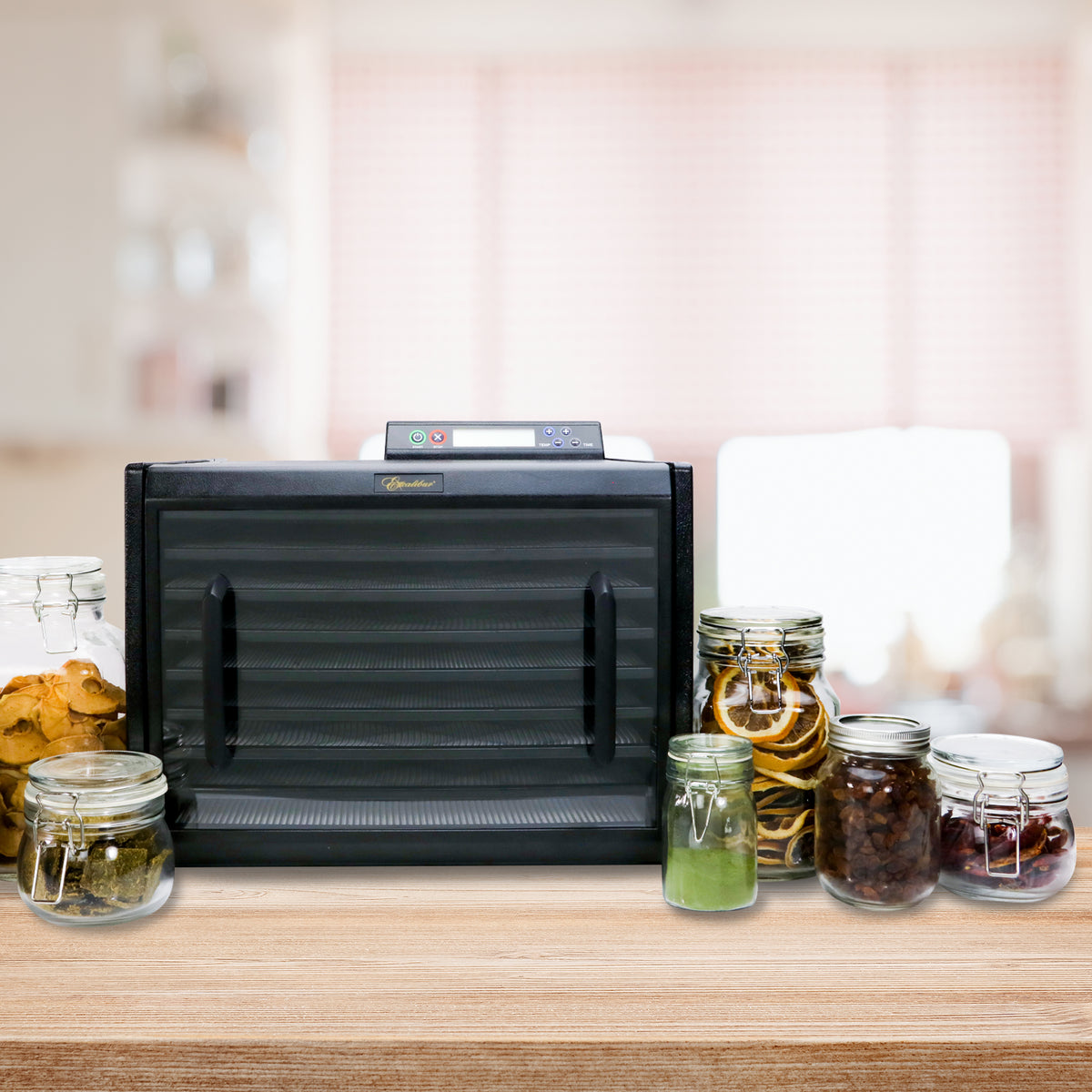 Excalibur 3948CDB 9-Tray Food Dehydrator with Digital 48-HR Timer and Adjustable Thermostat, in Black