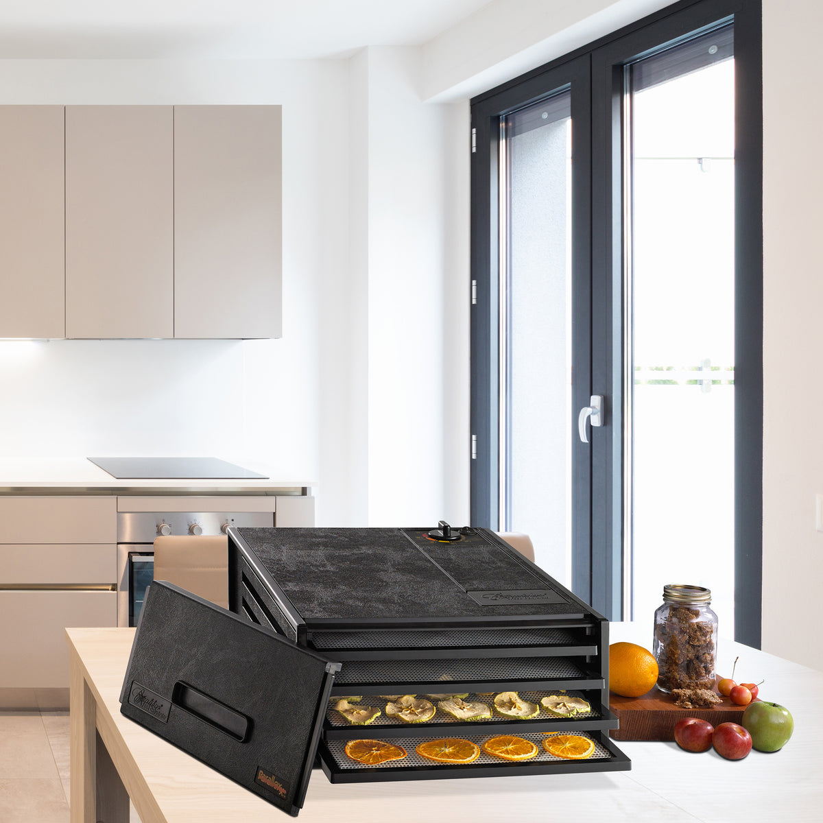 Excalibur 2400 4-Tray Food Dehydrator with Adjustable Thermostat, in Black