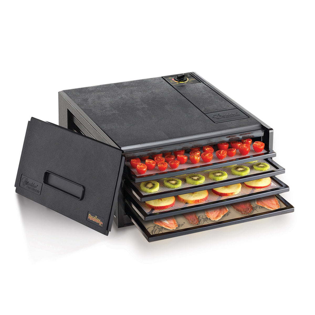 Excalibur 2400 4-Tray Food Dehydrator with Adjustable Thermostat, in Black