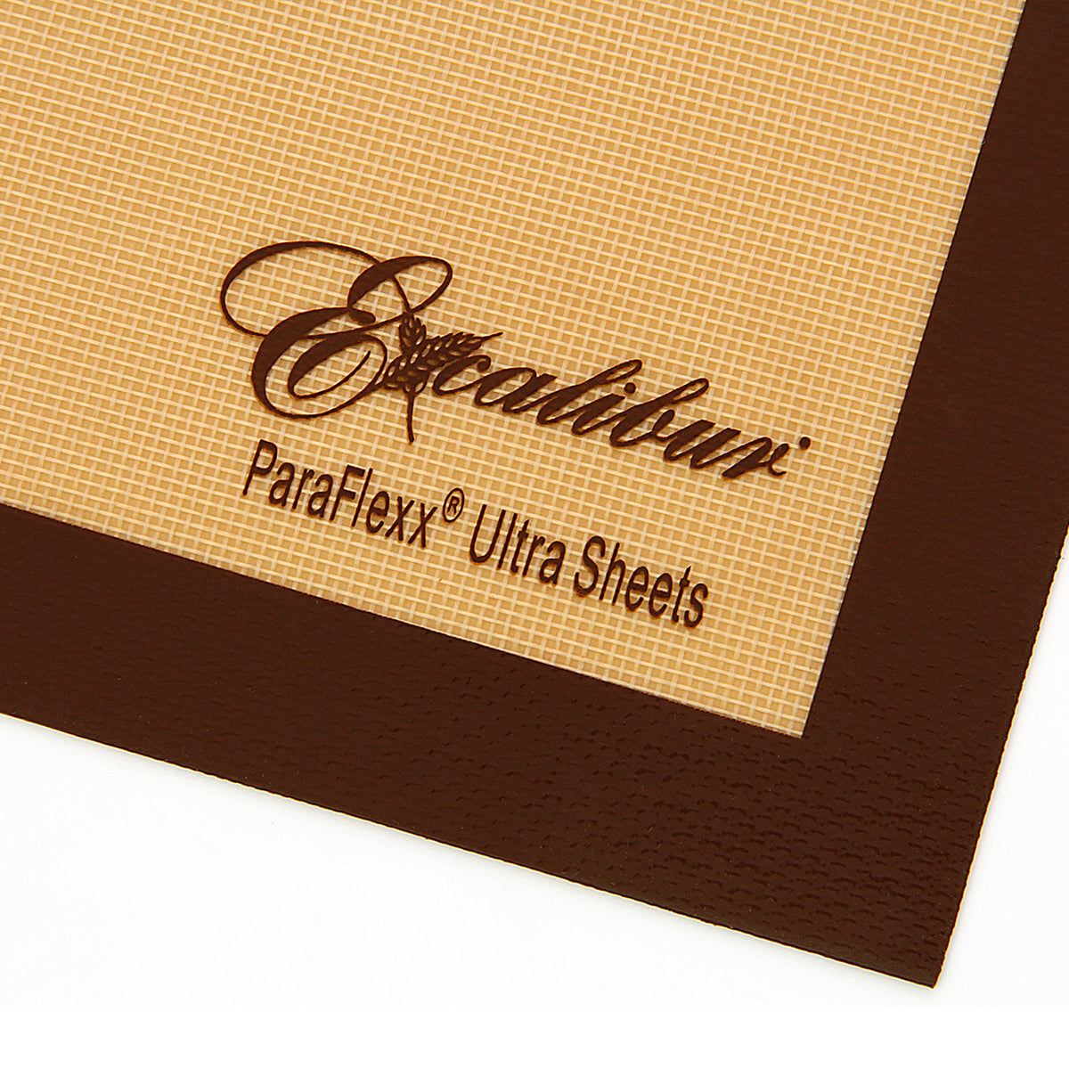 Excalibur PFU14 ParaFlexx Ultra Silicone Non-Stick Drying Sheet, 14" x 14", in Brown