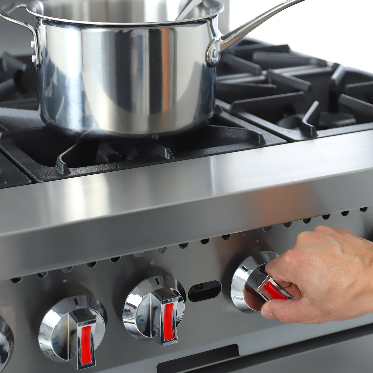 General GR6-36 Gas Range with Oven, 6 Burners, 180,000 BTU, 36", in Stainless Steel (GR4-36NG)