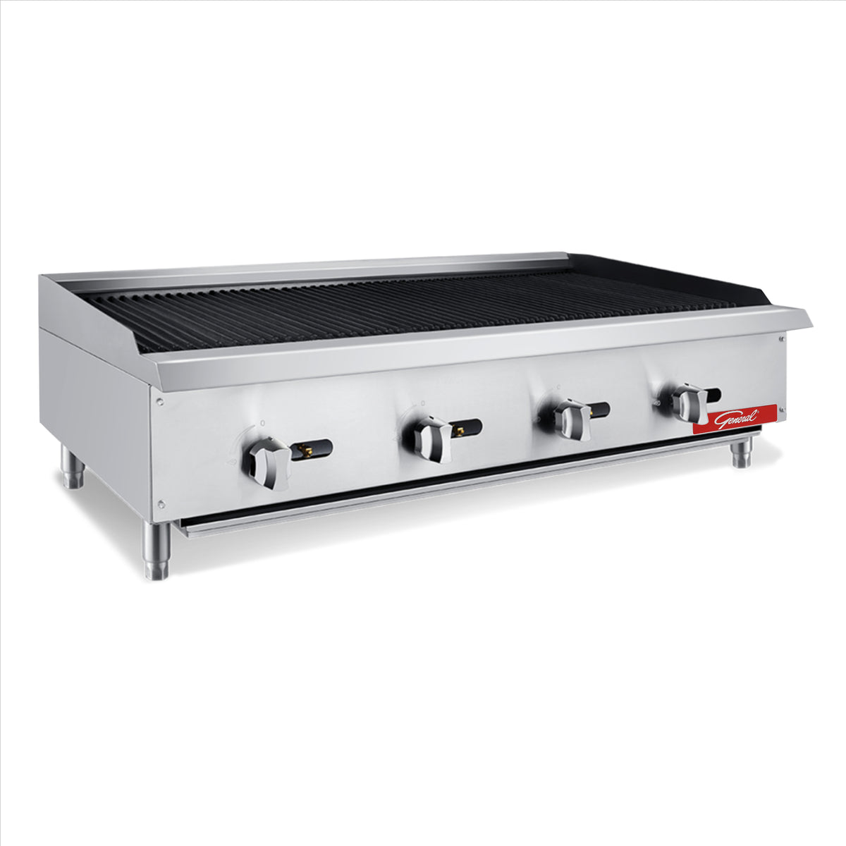 General GCRB-48 Charbroiler Grill, 4 Burners, 140,000 BTU's, 48", in Stainless Steel (GCRB-48NG)