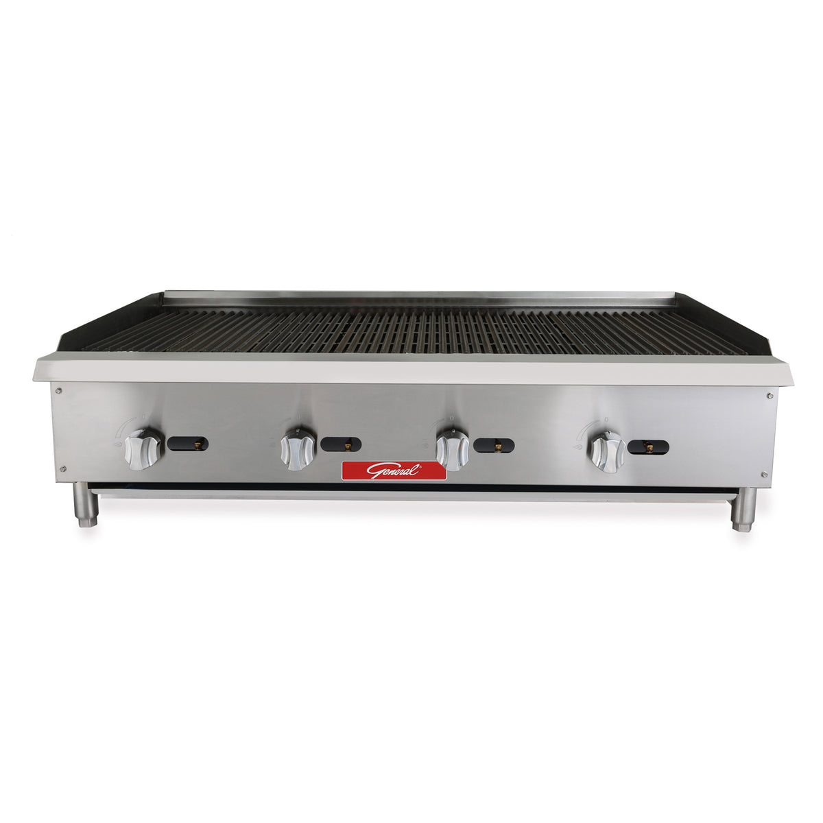 General GCRB-48 Charbroiler Grill, 4 Burners, 140,000 BTU's, 48", in Stainless Steel (GCRB-48NG)