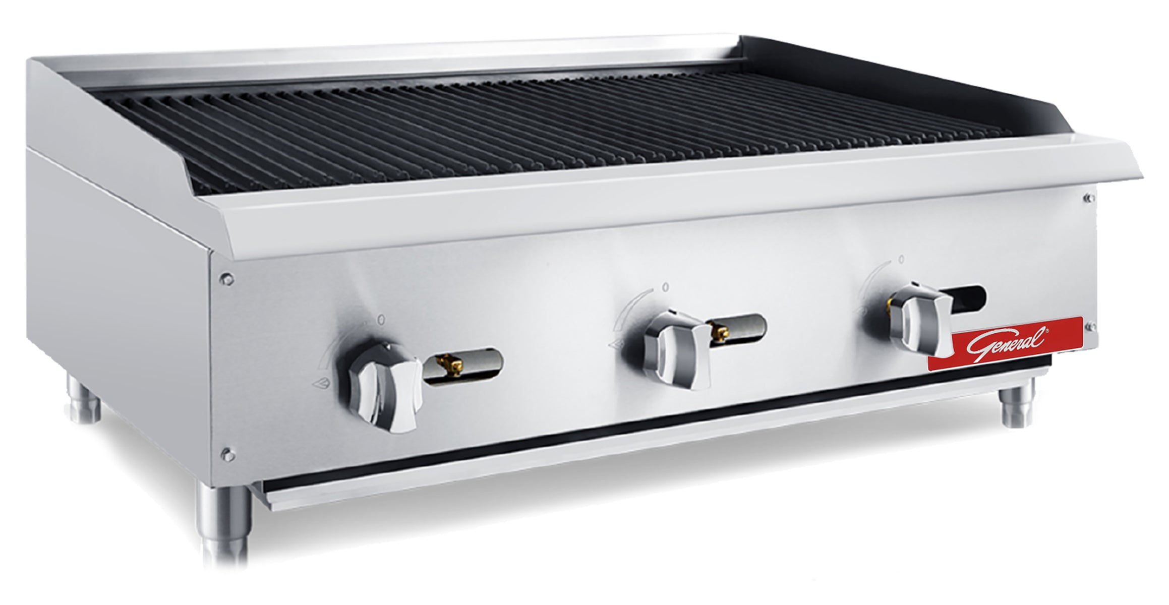 General GCRB-36 Charbroiler Grill, 3 Burners, 105,000 BTU's, 24", in Stainless Steel (GCRB-24NG)