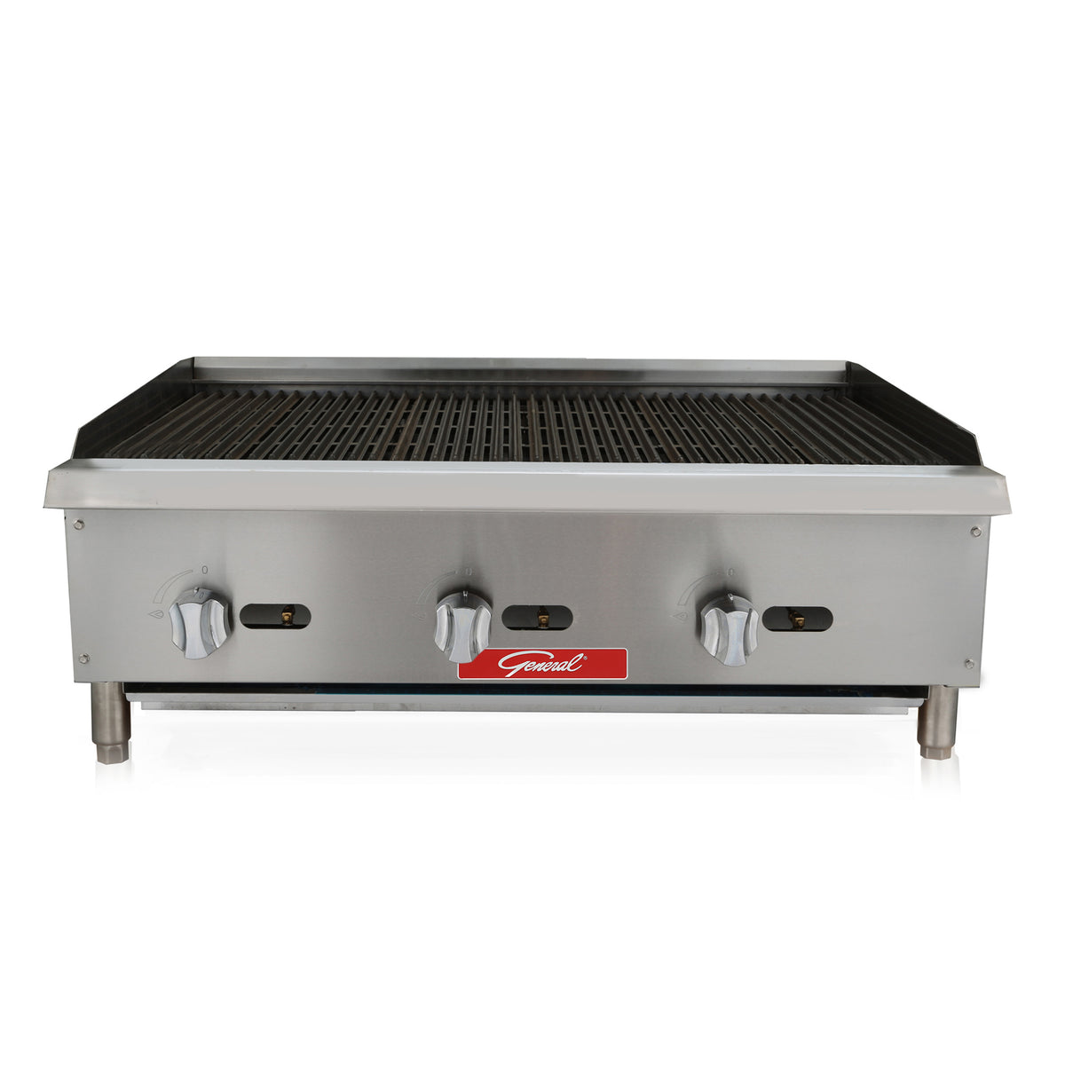 General GCRB-36 Charbroiler Grill, 3 Burners, 105,000 BTU's, 24", in Stainless Steel (GCRB-24NG)