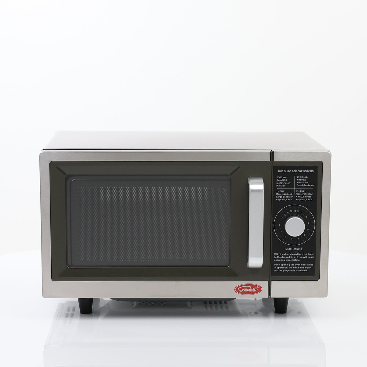 General GEW1000D Commercial Microwave with Dial Control, 1000 Watt, in Stainless Steel