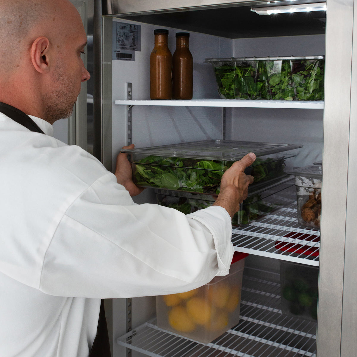 Maxx Cold MVR-23FD V-Series 1 Solid Door Reach-In Refrigerator, Bottom Mount, 27"W, 19 cu. ft. Storage Capacity, in Stainless Steel (MVR-23FDHC)