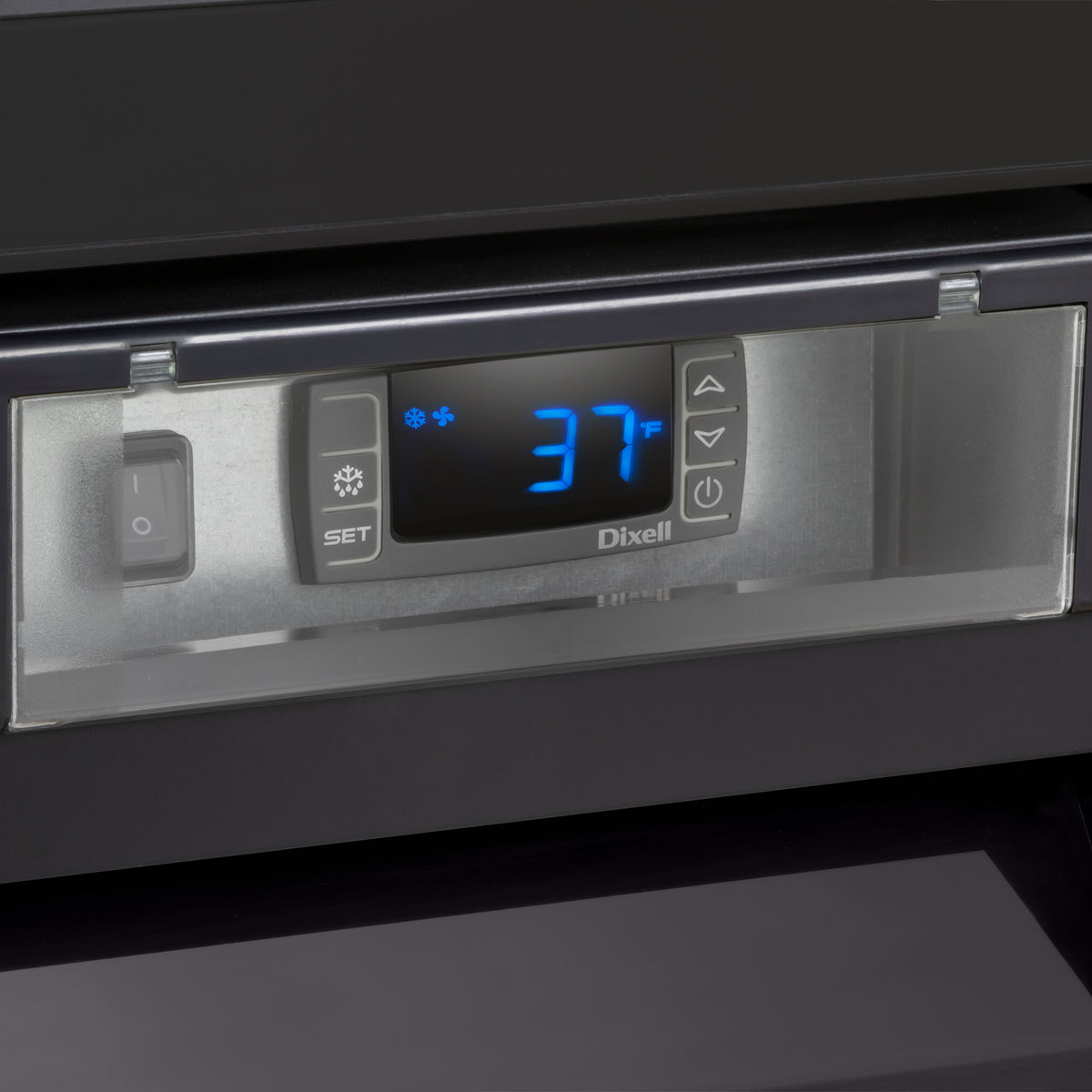 Maxx Cold MVMR48 V-Series Double Glass Door Merchandiser Refrigerator, 54"W, 48 cu. ft. Storage Capacity, in Black (MVMR48B)