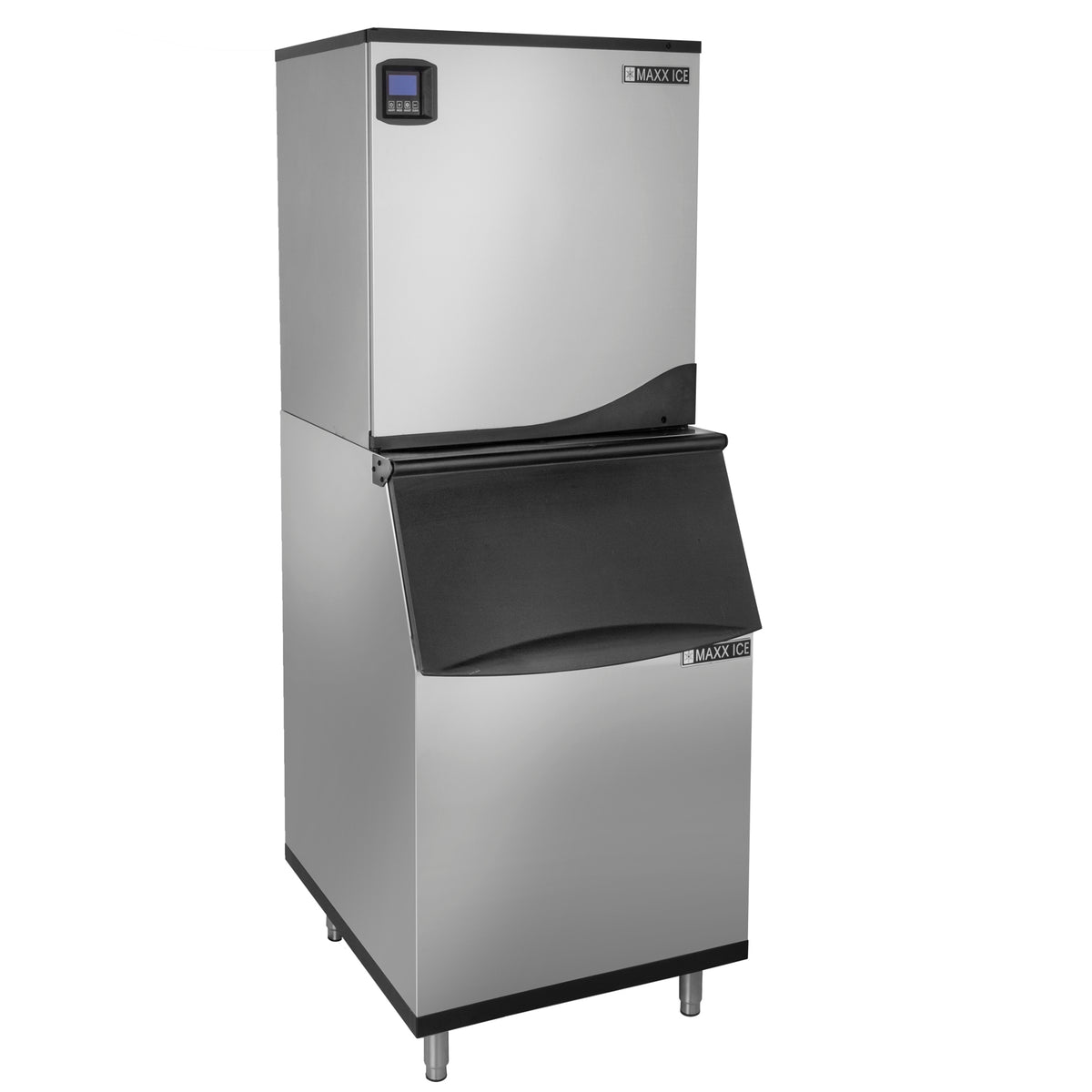 Maxx Ice MIM1000N Intelligent Series Modular Ice Machine, 30"W, 937 lbs, Full Dice Ice Cubes, in Stainless Steel with Black Trim