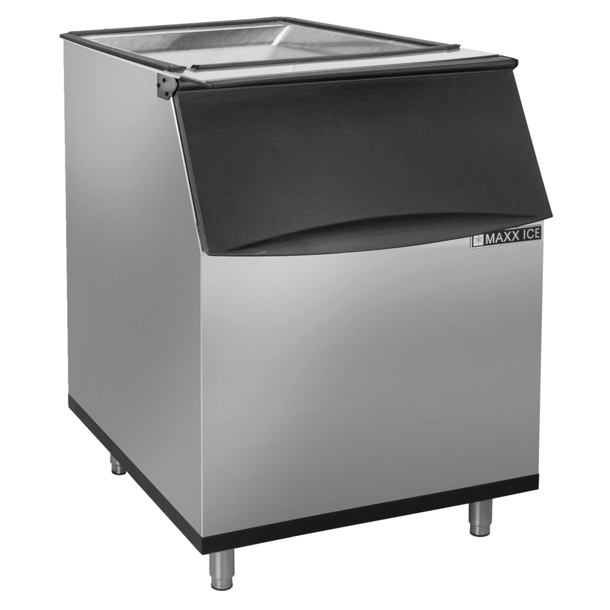 Maxx Ice MIB580N Storage Bin, 30"W, 580 lbs Storage Capacity, in Stainless Steel with Black Trim