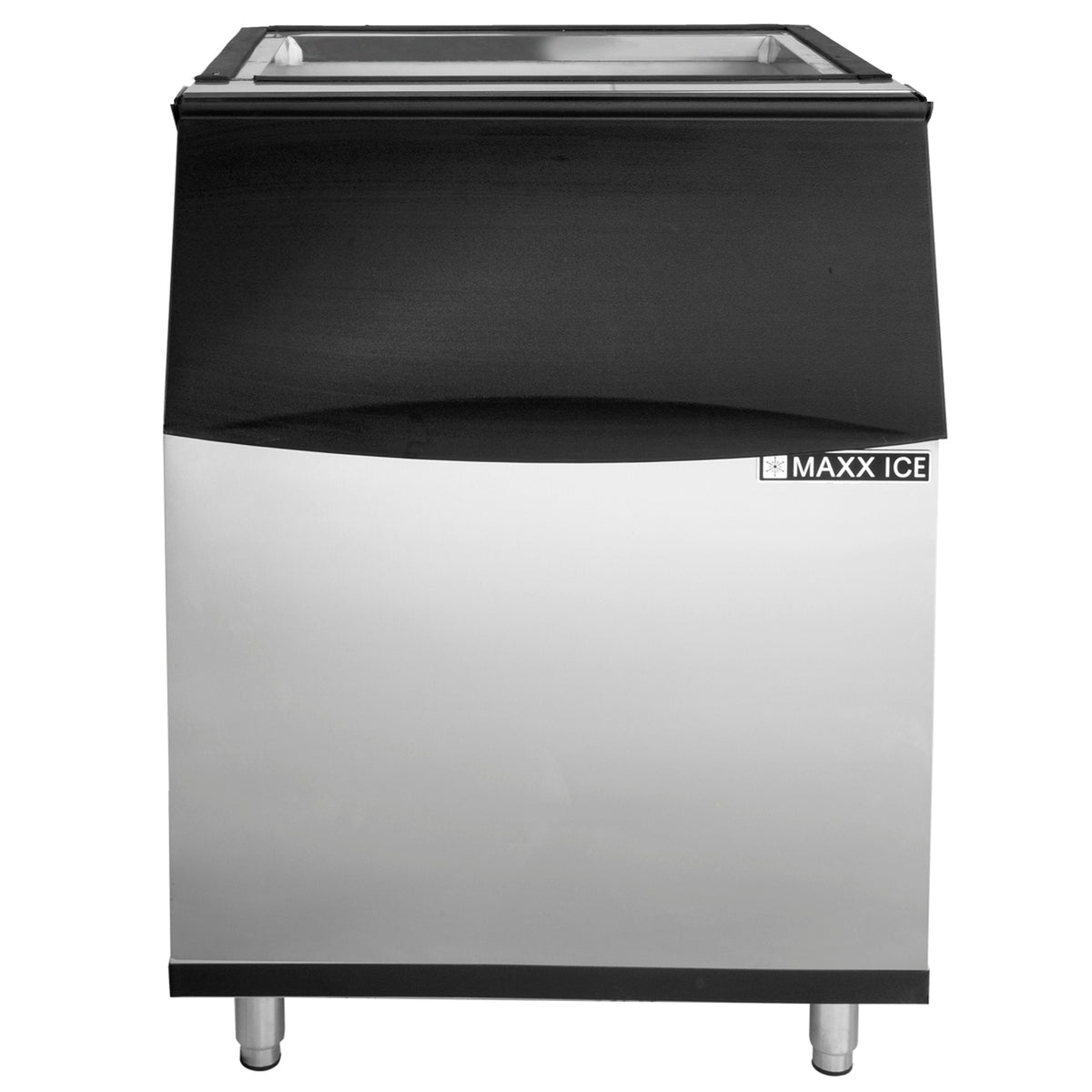 Maxx Ice MIB580N Storage Bin, 30"W, 580 lbs Storage Capacity, in Stainless Steel with Black Trim