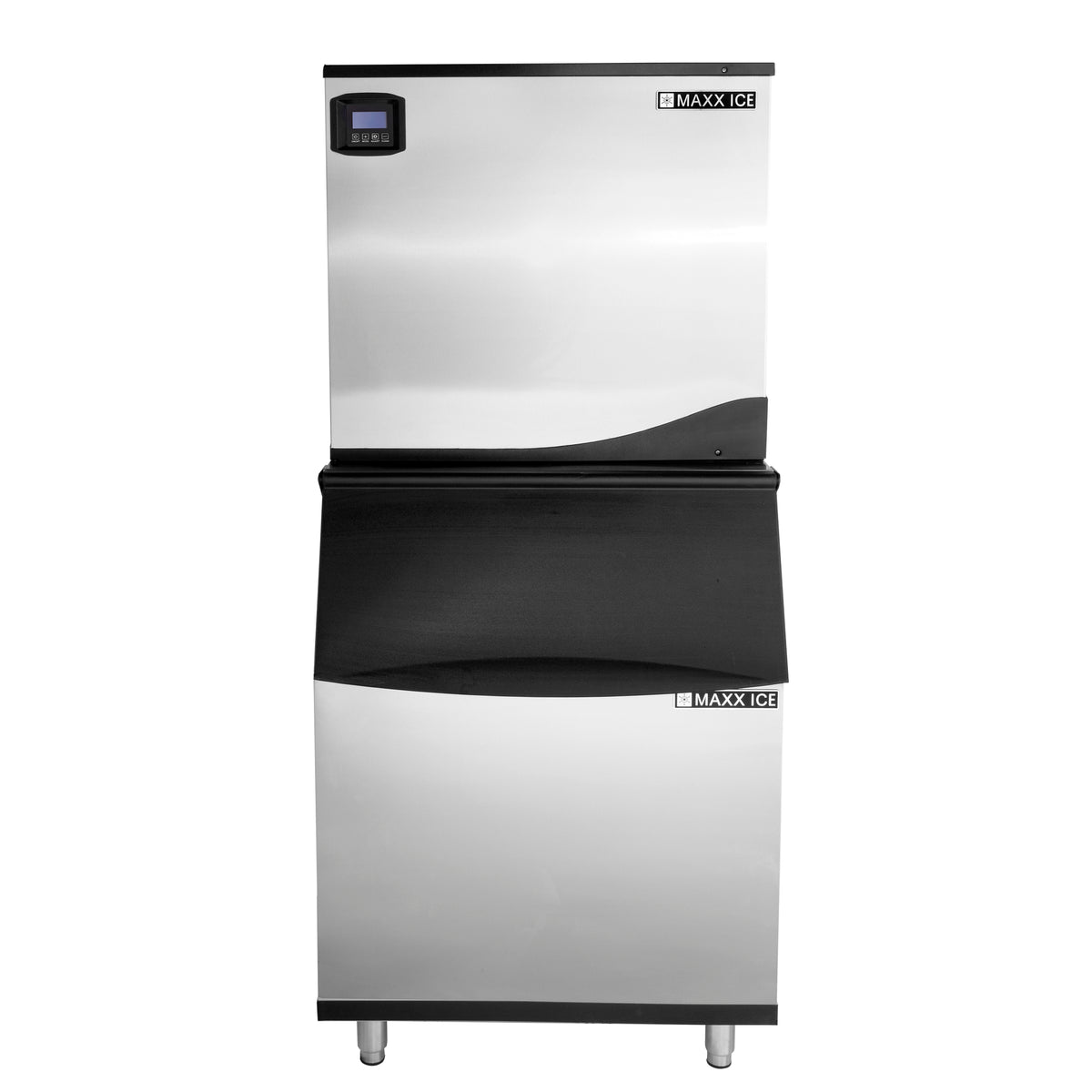 Maxx Ice MIM500N-B470 Intelligent Series Modular Ice Machine, 30"W, 521 lbs, and Storage Bin, 30"W, 470 lbs, in Stainless Steel