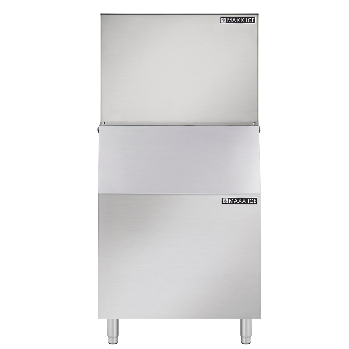 Maxx Ice MIM452-B580 Modular Ice Machine, 30"W, 460 lbs, Full Dice Ice Cubes, and Storage Bin, 30"W, 580 lbs, in Stainless Steel (MIM452-B580SS)