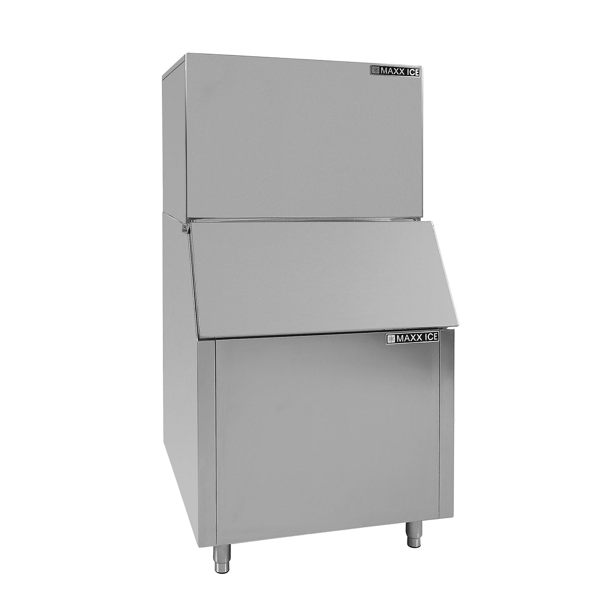 Maxx Ice MIM1000B Modular Ice Machine, 30"W, 1000 lbs Capacity, and Storage Bin, 30"W, 400 lbs Ice Storage Capacity, in Stainless Steel