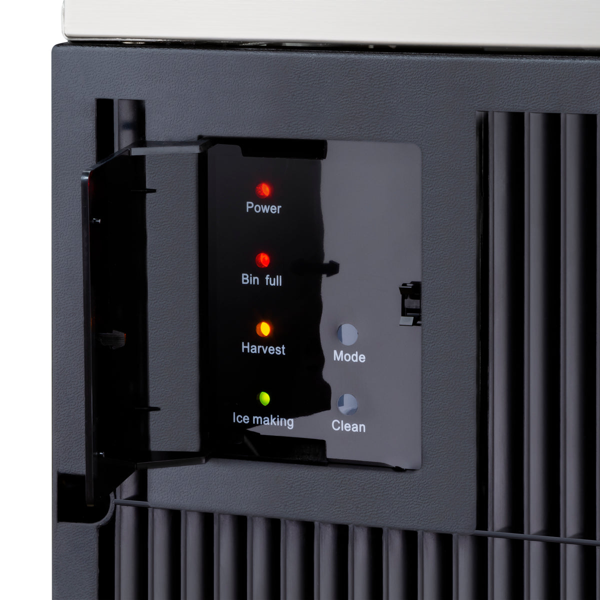 Maxx Ice MIM250 Self-Contained Ice Machine, 260 lbs, Full Dice Ice Cubes, with 75 lb Built-in Ice Storage Bin, in Stainless Steel with Black Trim