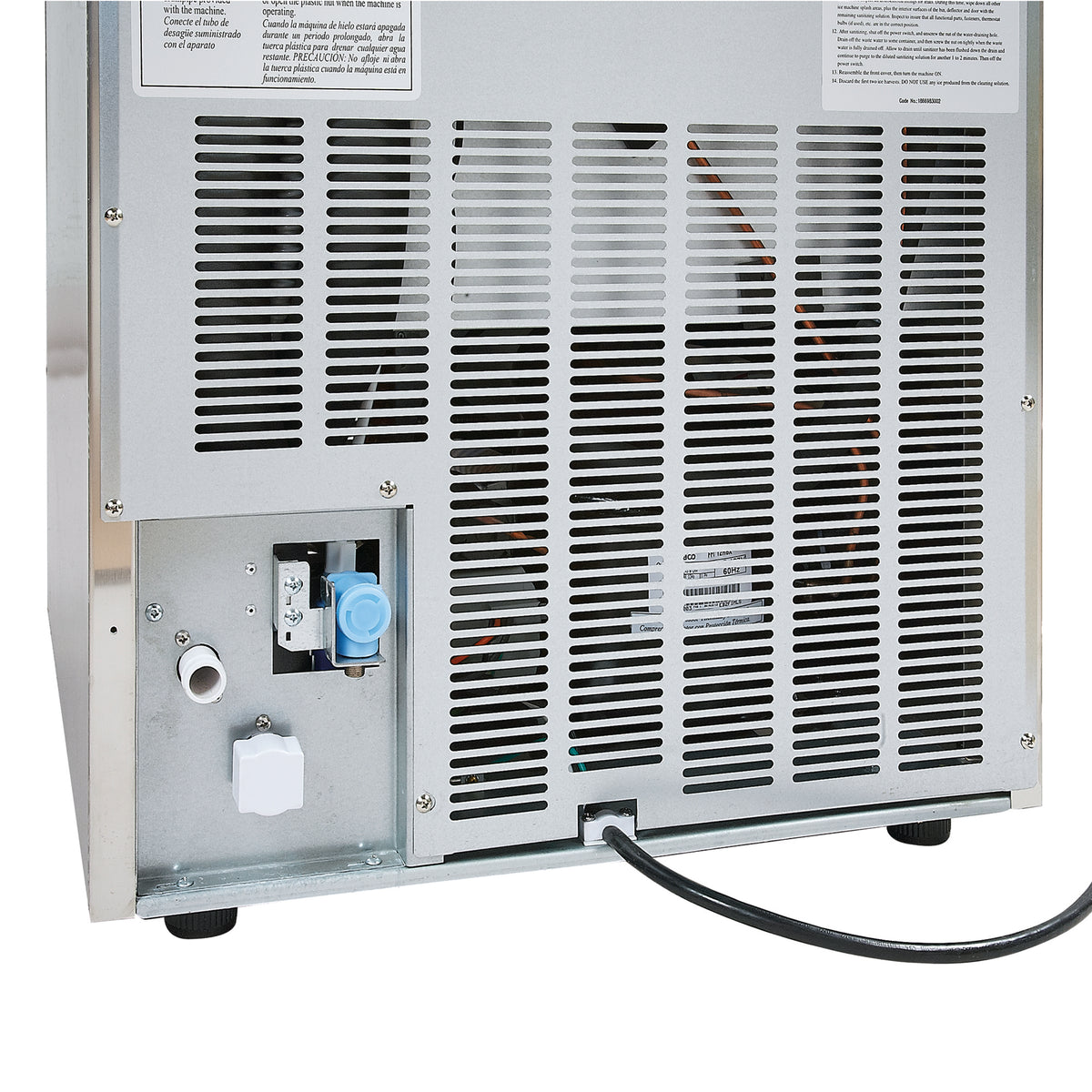 Maxx Ice MIM130 Self-Contained Ice Machine, 130 lbs, Bullet Ice Cubes, with 35 lb Built-in Ice Storage Bin, in Stainless Steel with Black Trim