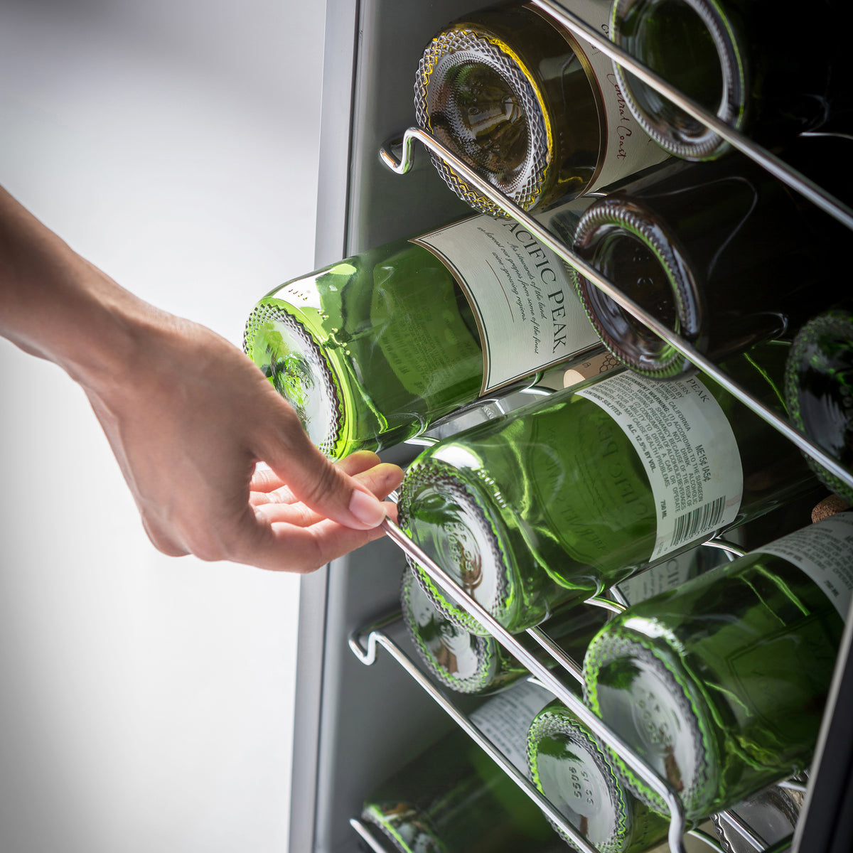 Maxx Ice MCWC28 Indoor Wine Cooler with Glass Door, 3 cu. ft. Capacity, in Stainless Steel