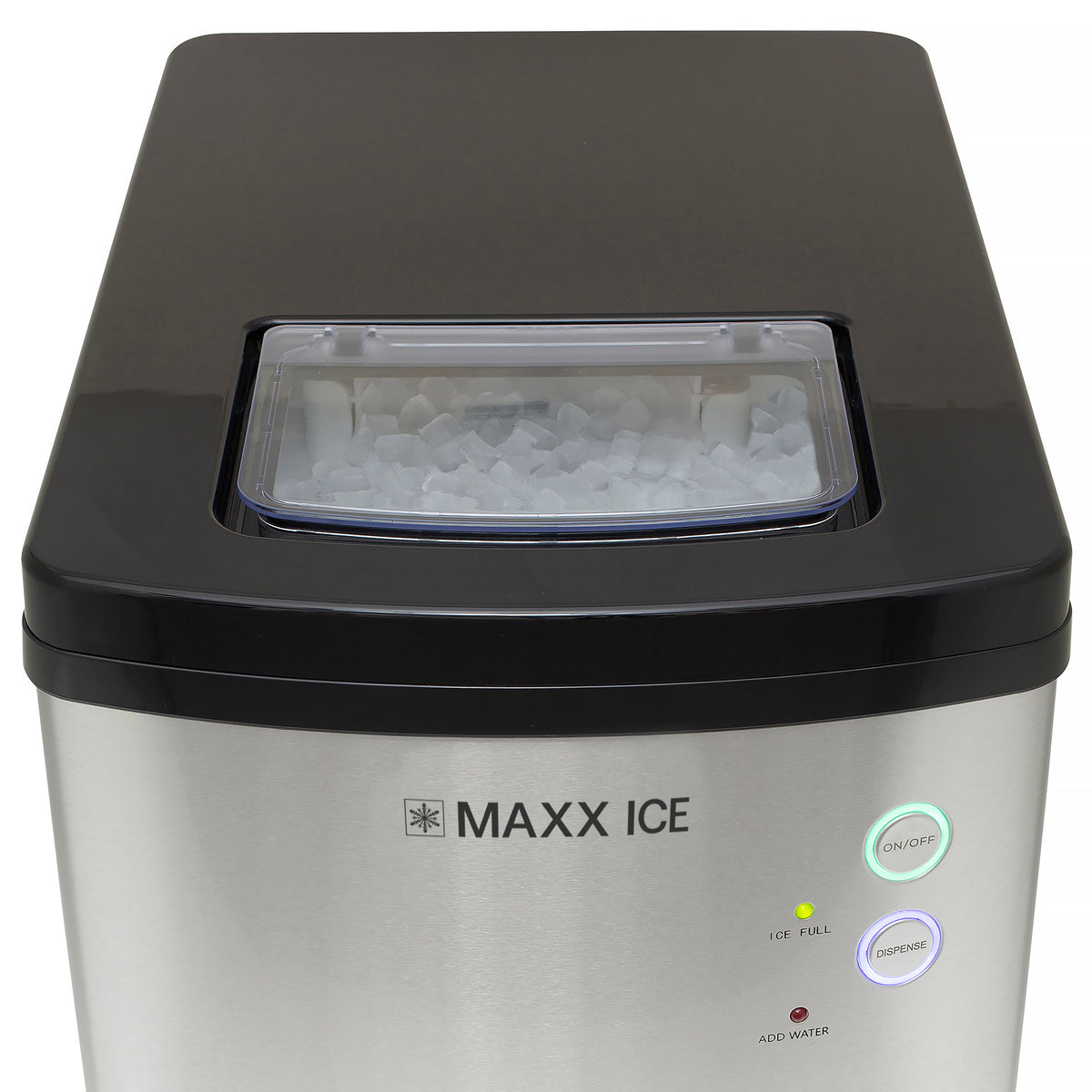 Maxx Ice MAXNG Countertop Nugget Ice Dispenser, 33 lbs, in Stainless Steel (MAXNG30)