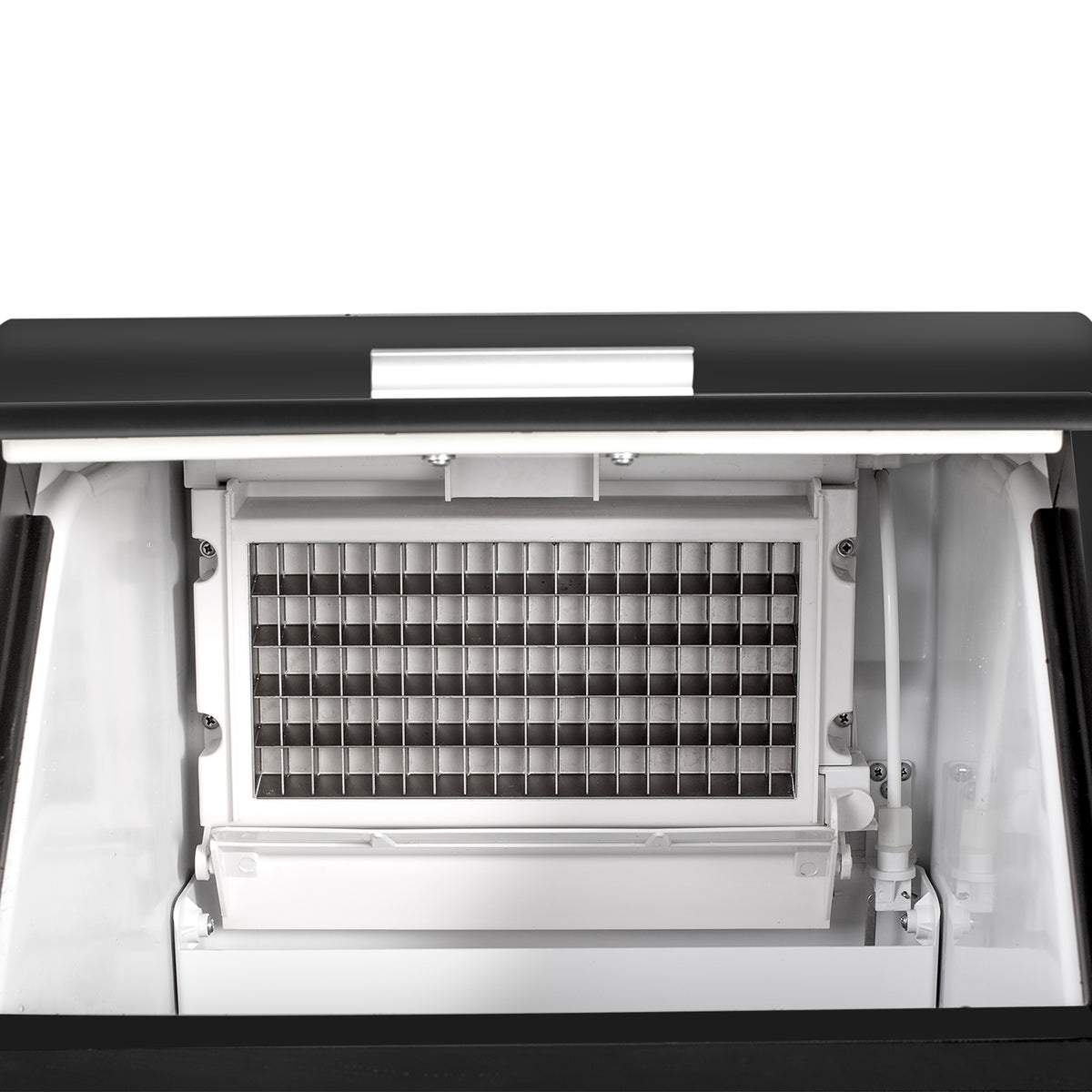 Maxx Ice MVI75 V-Series Self-Contained Ice Machine, 75 lbs, Bullet Ice Cubes, 25 lb Built-in Ice Storage Bin, Stainless Steel with Black Trim (MVI75F)