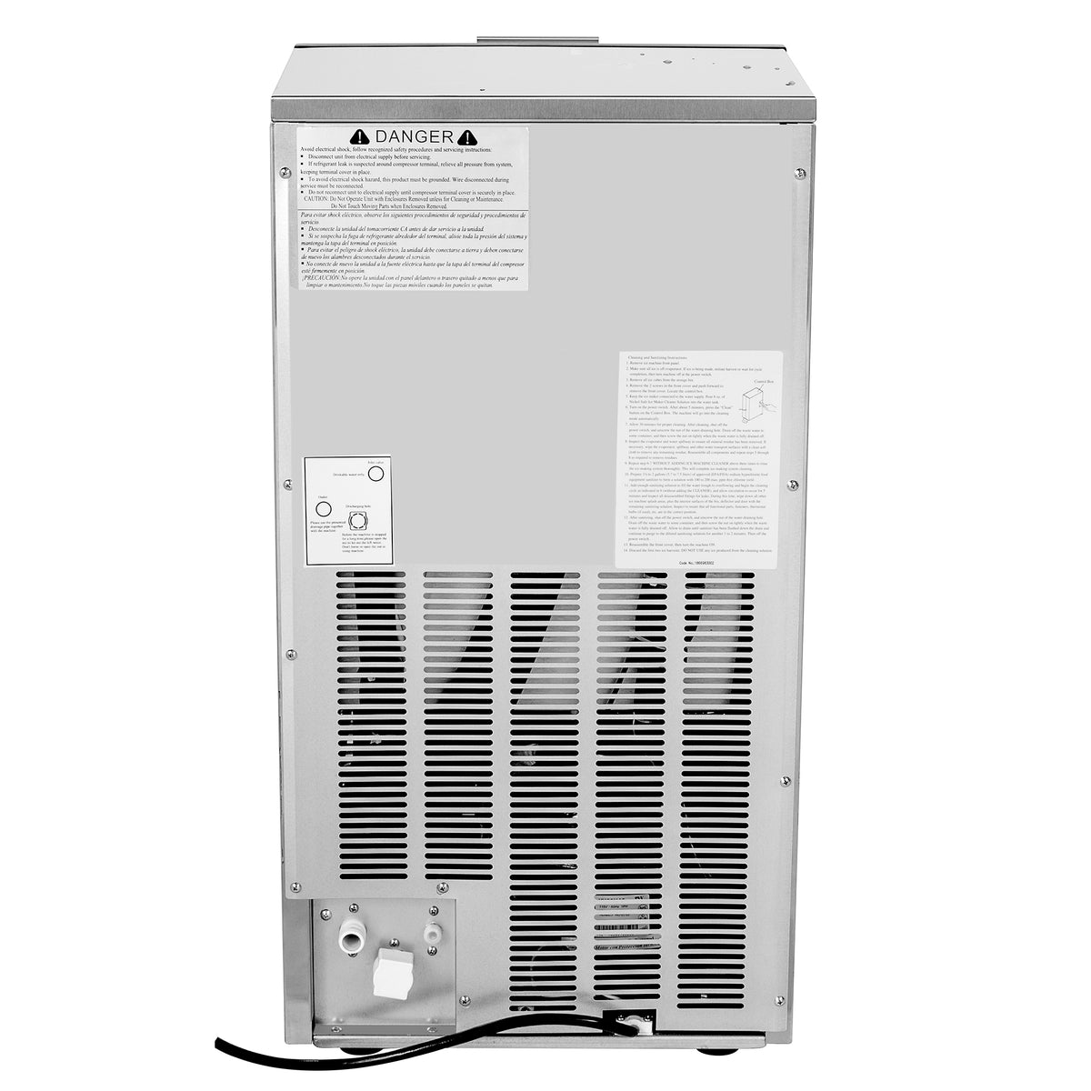 Maxx Ice MVI75 V-Series Self-Contained Ice Machine, 75 lbs, Bullet Ice Cubes, 25 lb Built-in Ice Storage Bin, Stainless Steel with Black Trim (MVI75F)