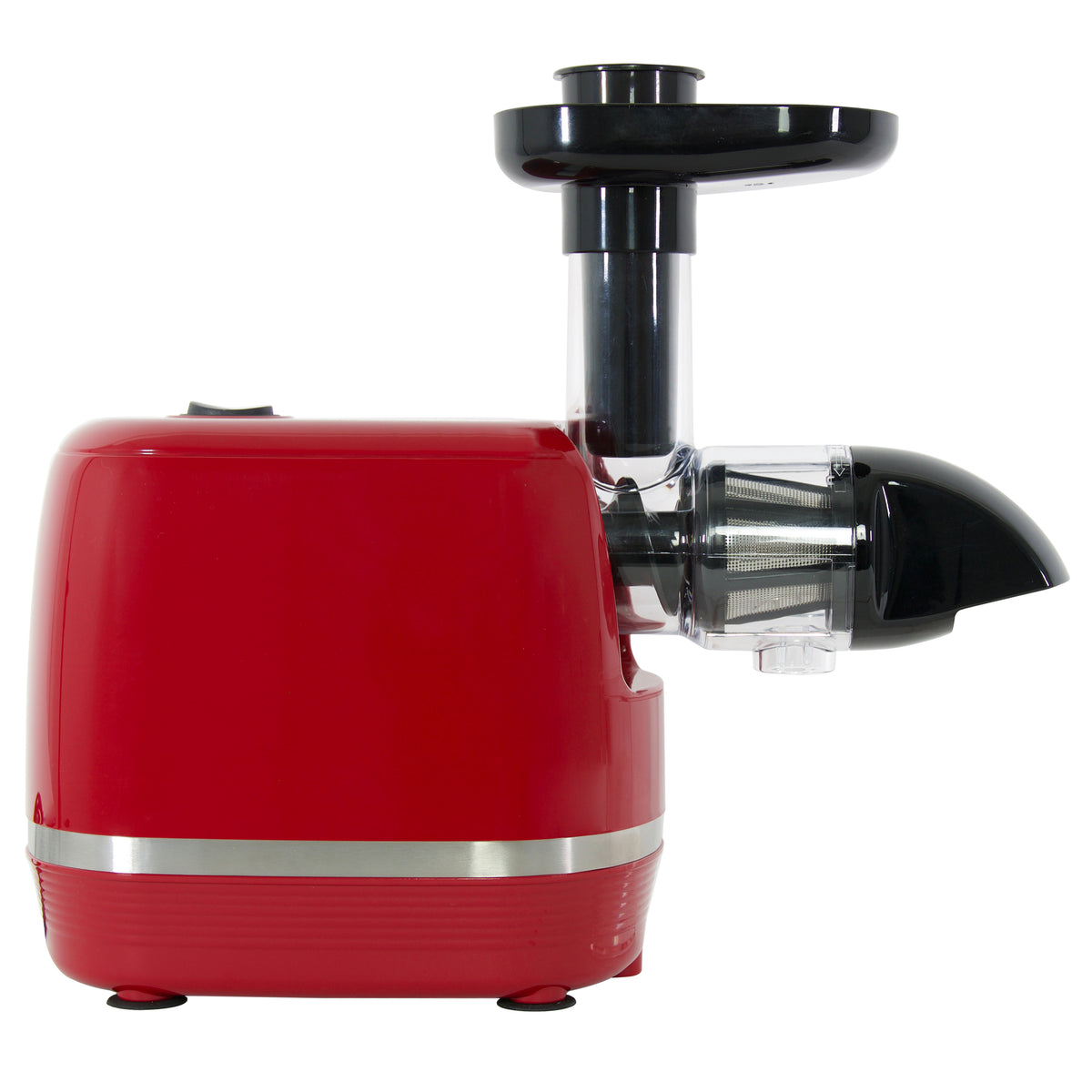 Omega H3000 Cold Press 365 Compact Masticating Horizontal Juicer, 150W Low-Speed 3-Stage Auger, in Red (H3000RED)