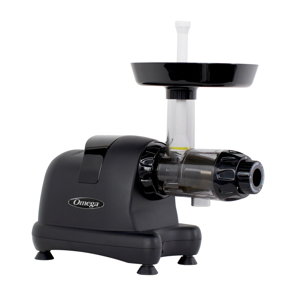 Omega J8006 Ultimate Juicer and Nutrition System, Low-Speed Horizontal Juicer, in Matte Black (J8006HDBLK)