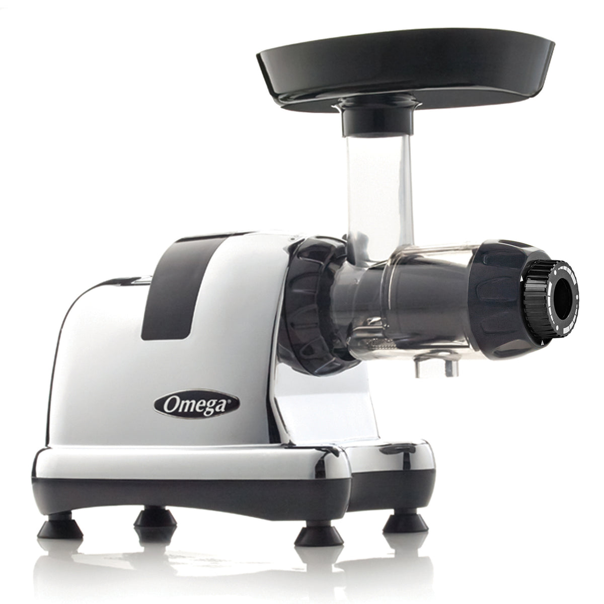 Omega J8006 J8006HDC Chrome 200-Watt Cold Press Masticating Slow Juicer With 3-Stage Auger