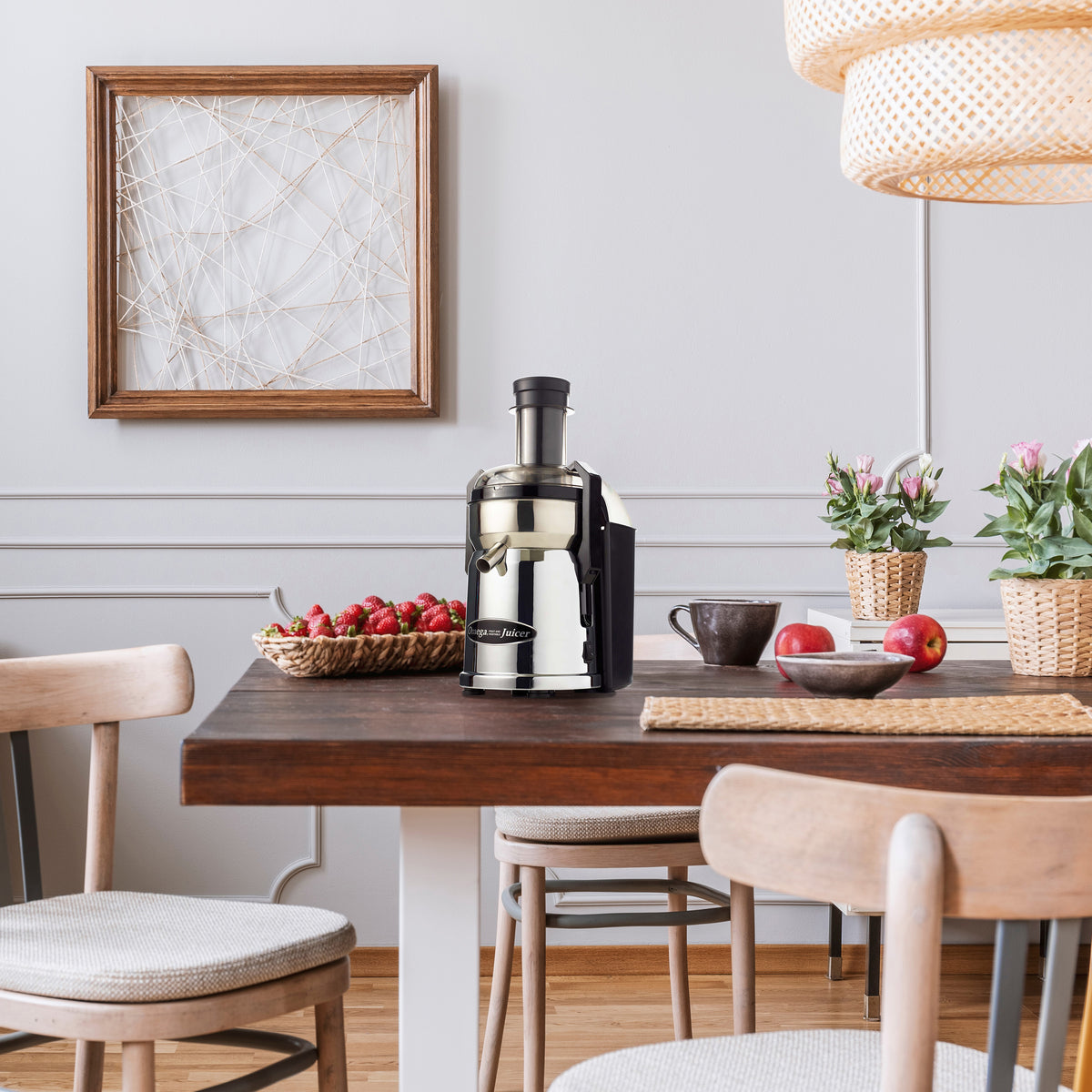 Omega MMC500C MegaMouth Heavy-Duty Commercial Centrifugal Juicer, in Chrome